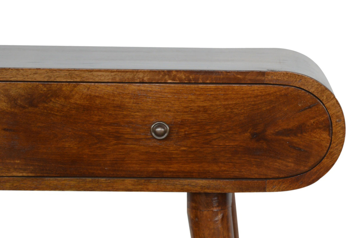 Artisan - Curved Edge Console Table in Chestnut
