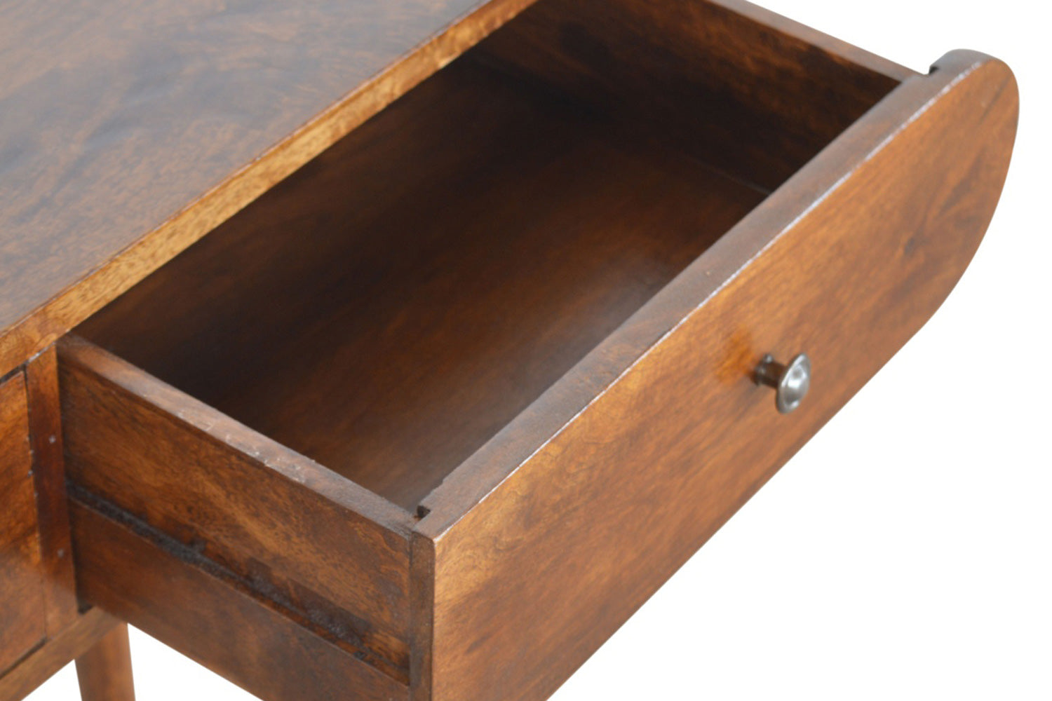 Artisan - Curved Edge Console Table in Chestnut