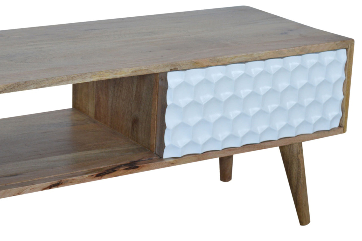 Artisan - Honeycomb Carved Sliding Door Media Unit