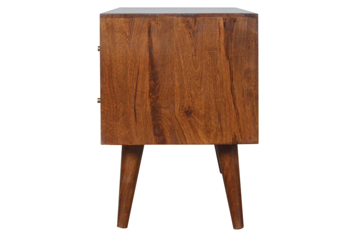 Artisan - Gold Inlay Abstract Media Unit in Chestnut
