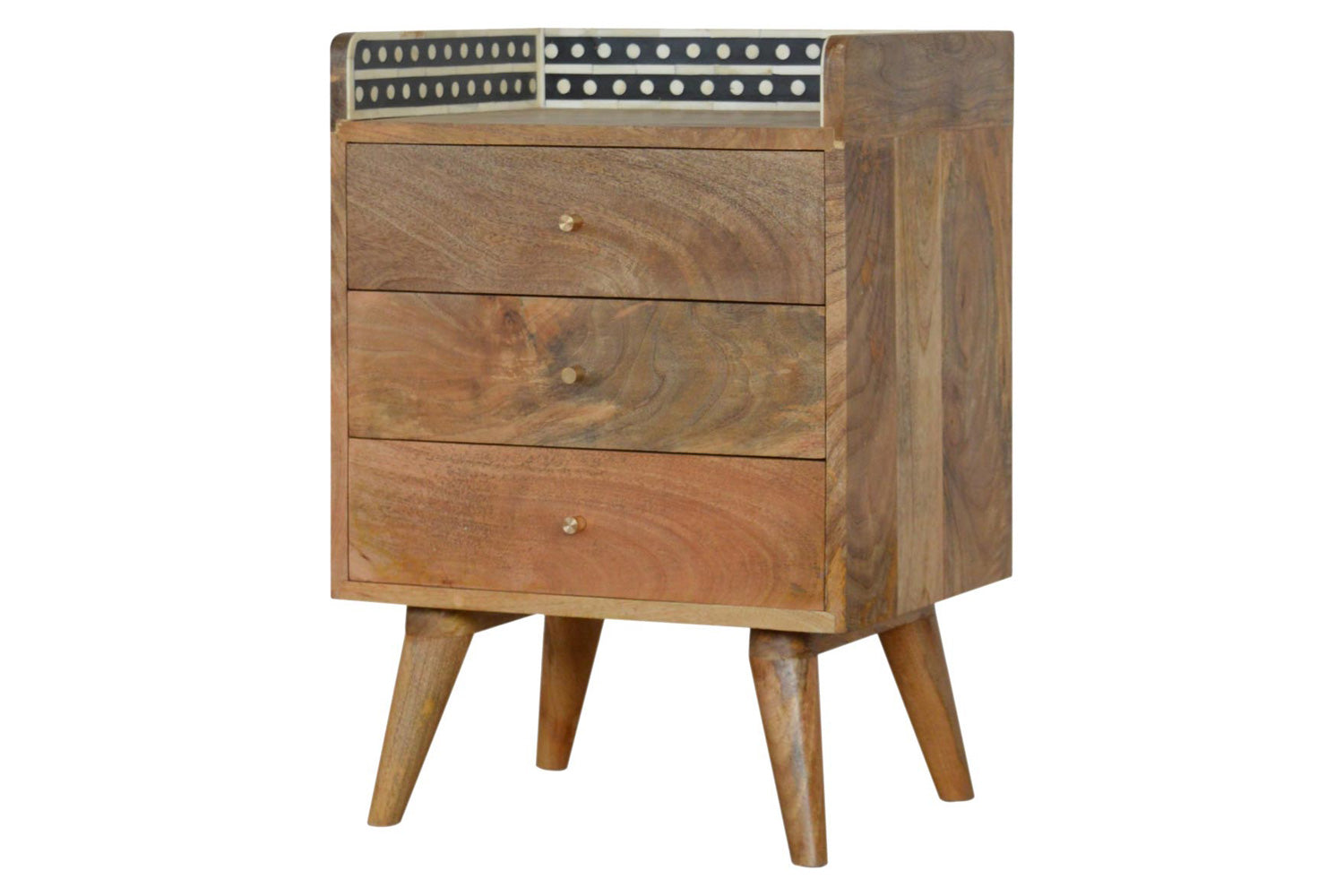 Artisan - Bone Inlay Gallery Back Bedside