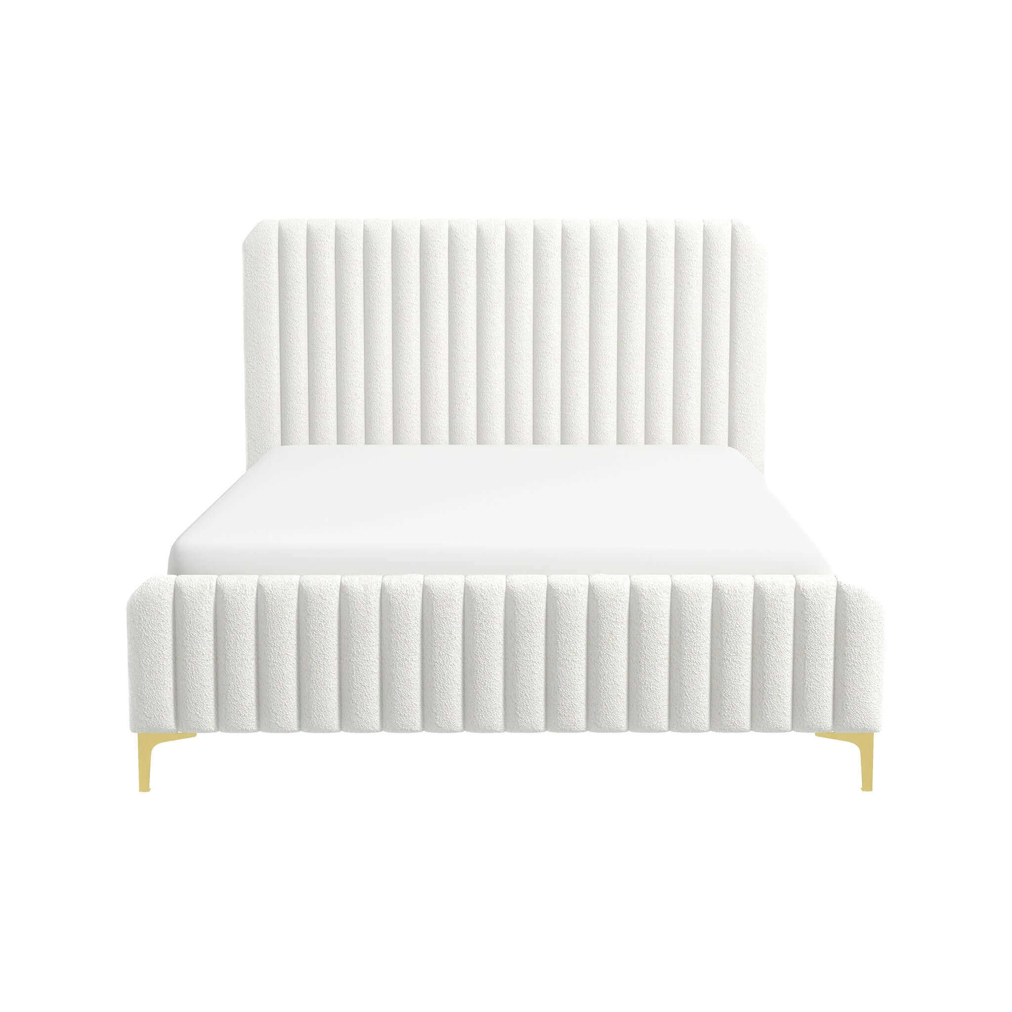 Ashcroft - Valery Boucle Platform Bed