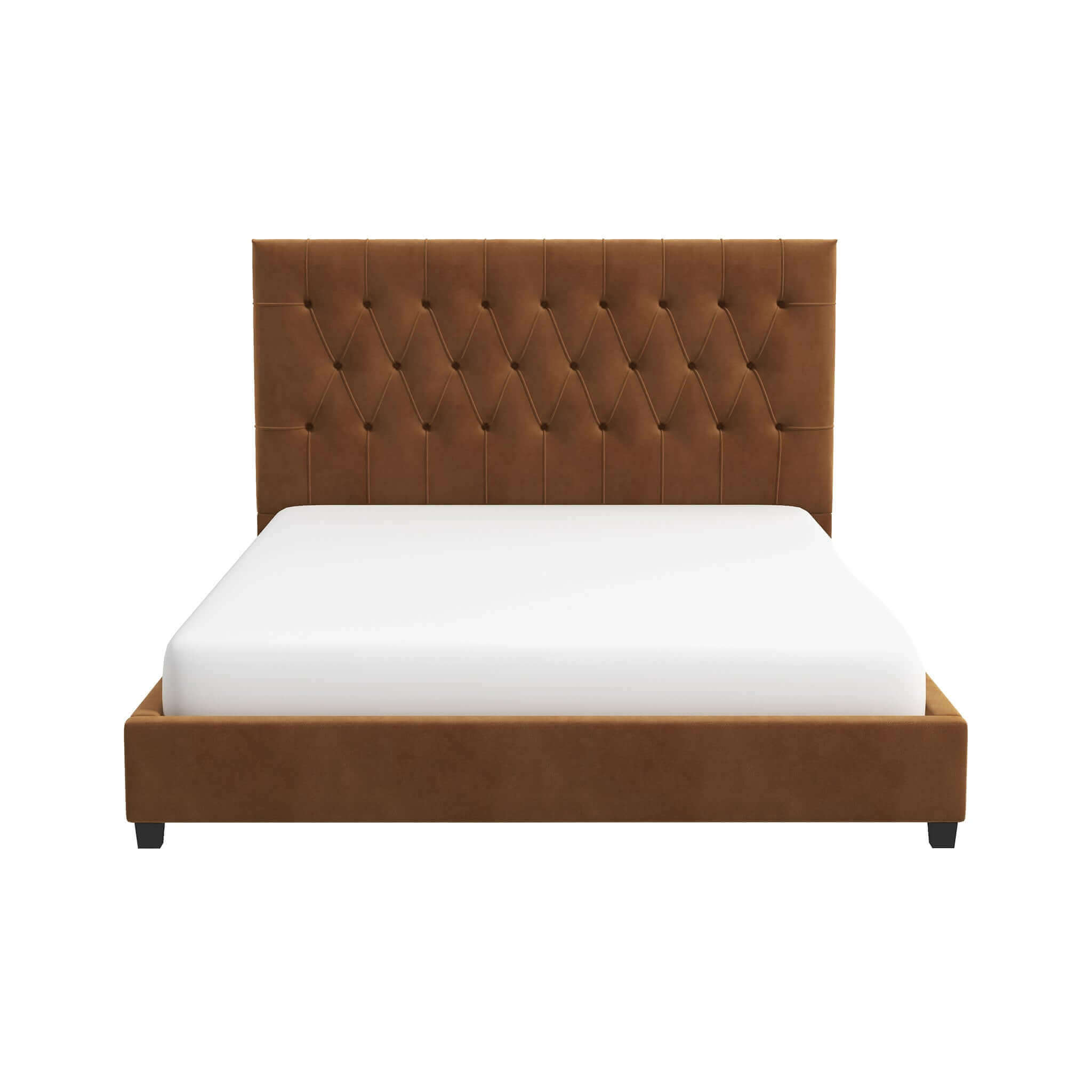 Ashcroft - Donald Mid-Century Modern Velvet Platform Bed