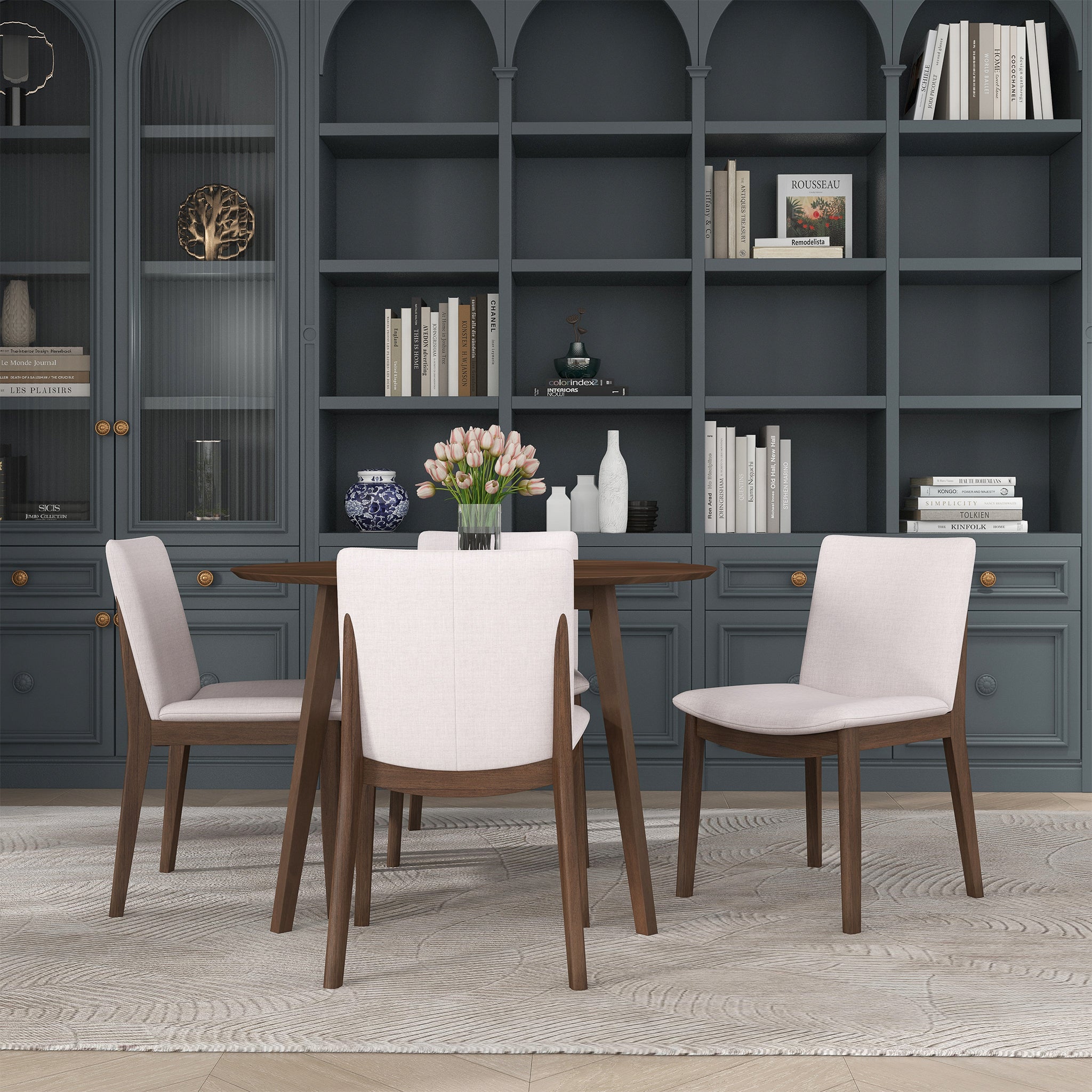 Ashcroft - Laura Upholstered Solid Wood Dining Chair (Set Of 2)