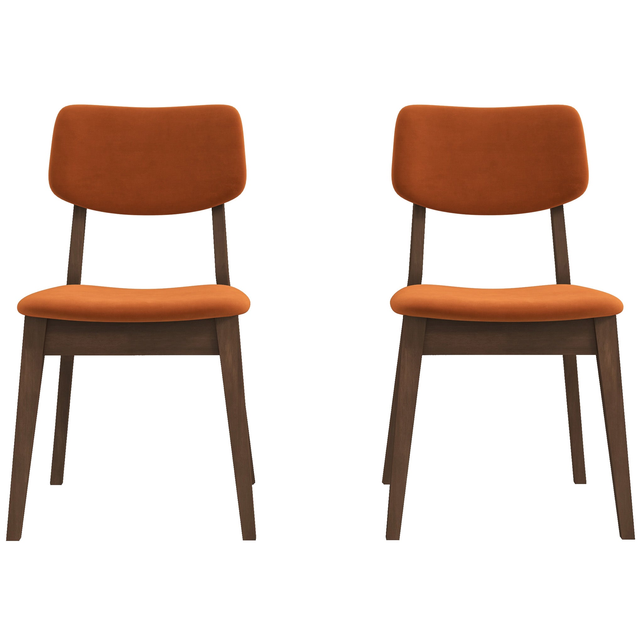 Ashcroft - Velvet Solid Back Side Chair (Set Of 2)
