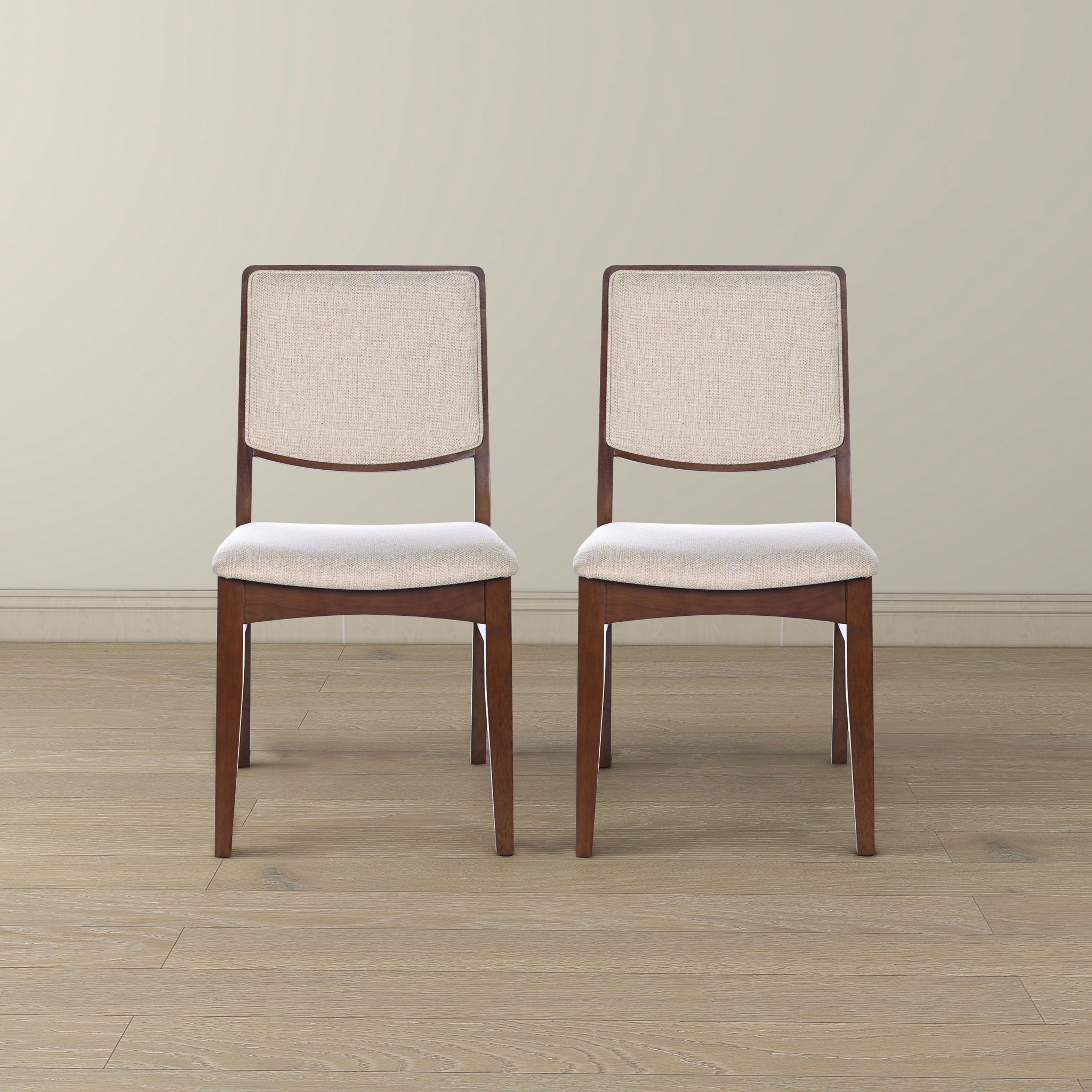 Ashcroft - Skylar Beige Fabric Dining Chair (Set Of 2)