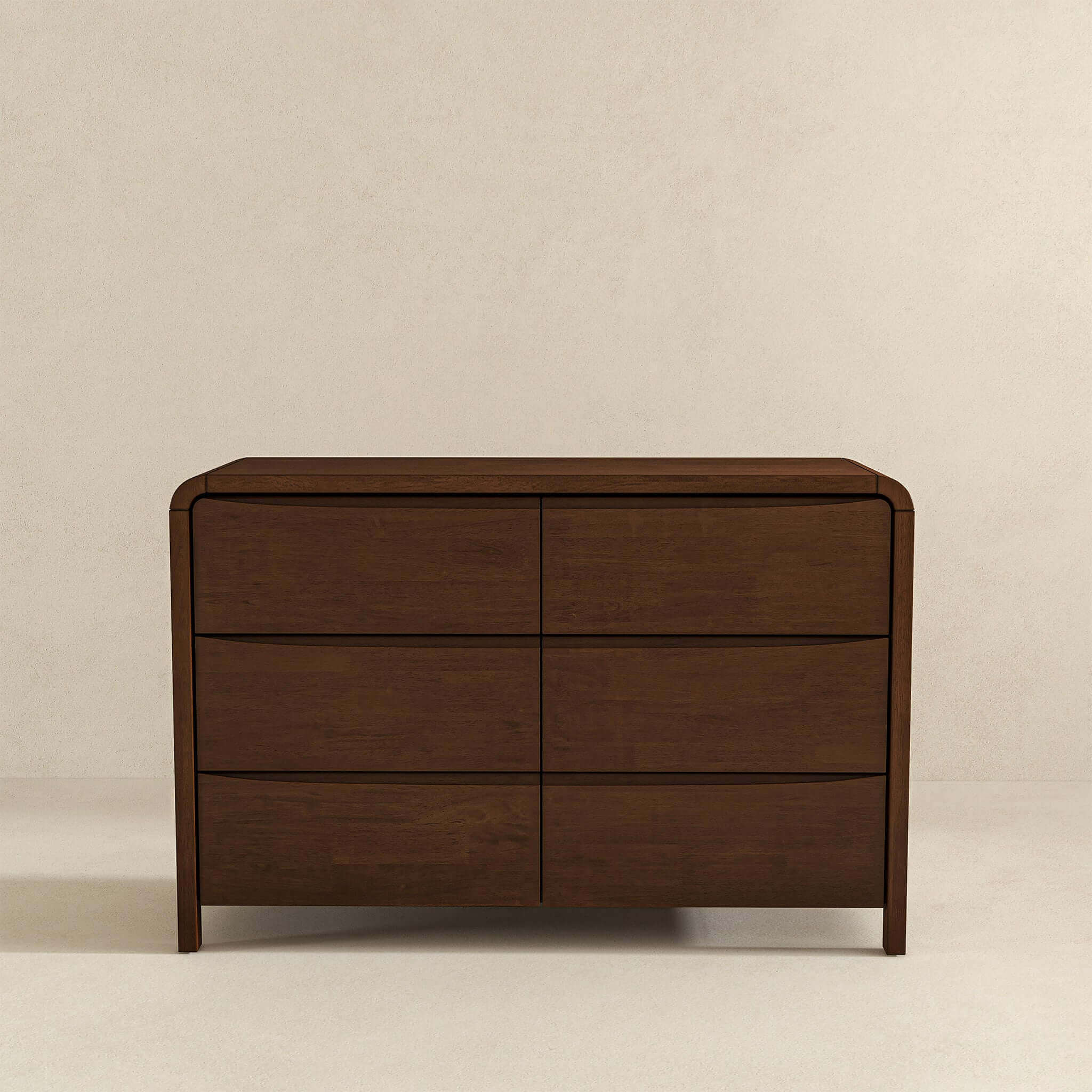 Ashcroft - Lionel Mid-Century Modern Solid Wood Dresser with 6 Drawers