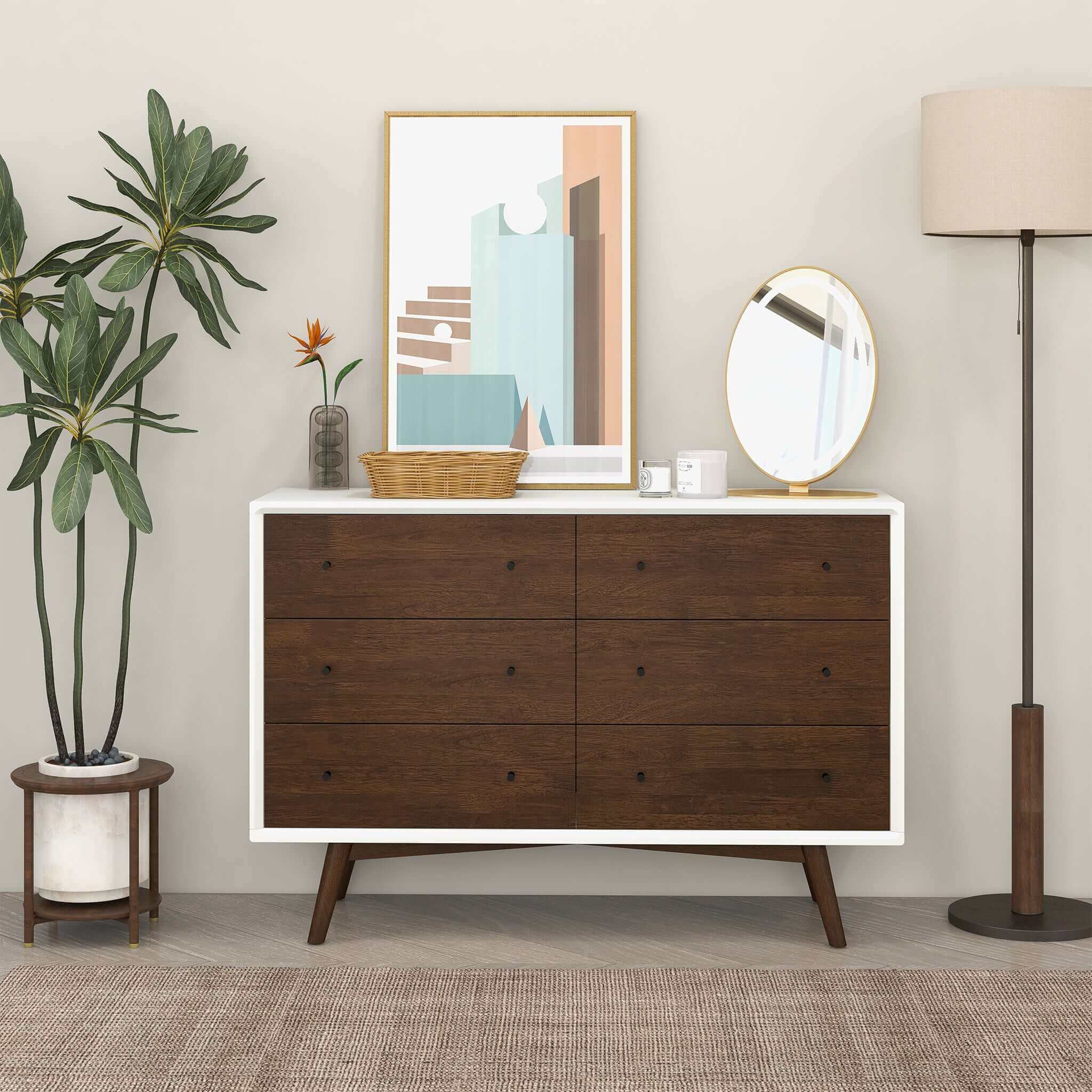 Ashcroft - Mid-Century Modern Dresser with 6 Drawer