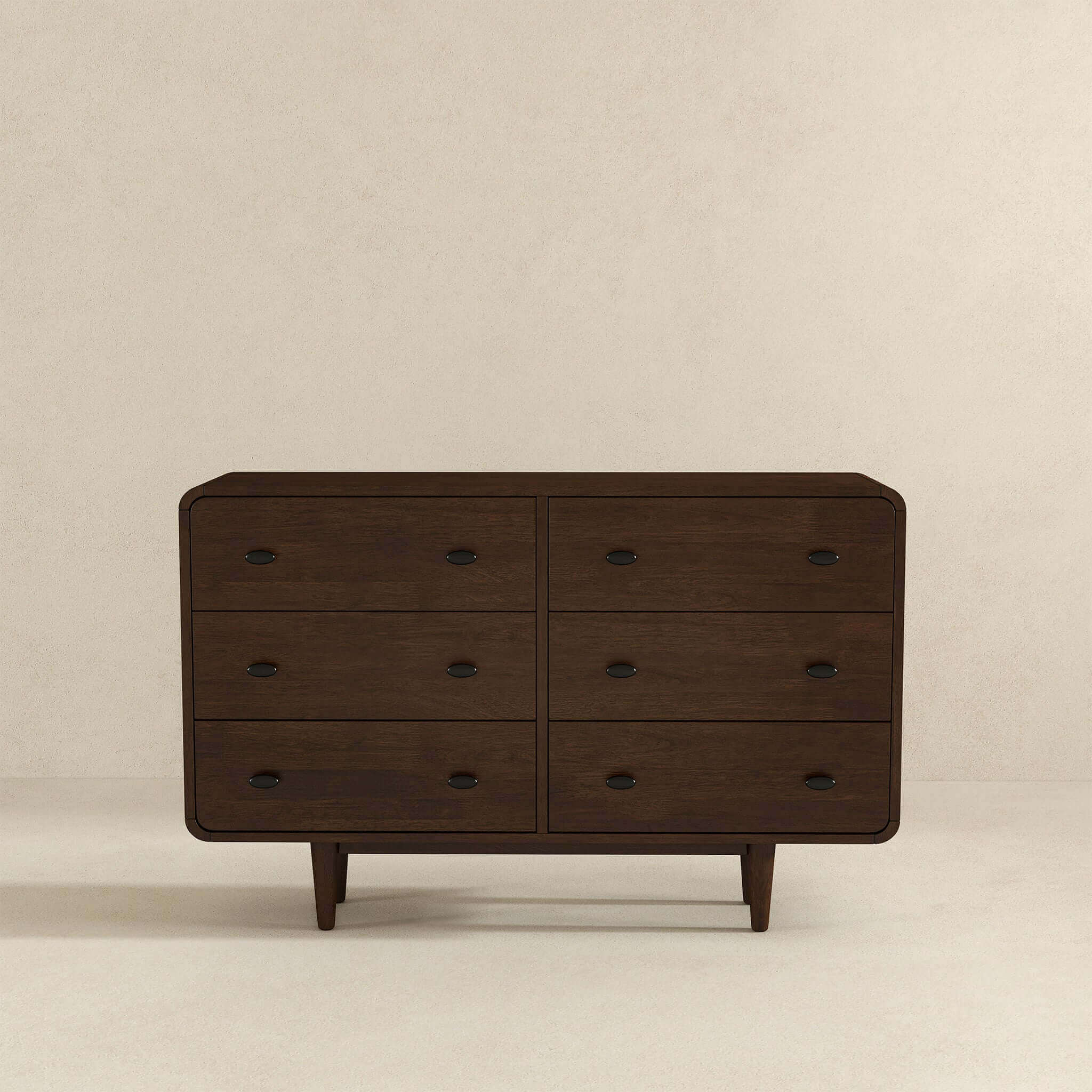 Ashcroft Alexa Mid-Century Modern Dresser with 6 Drawers in Brown