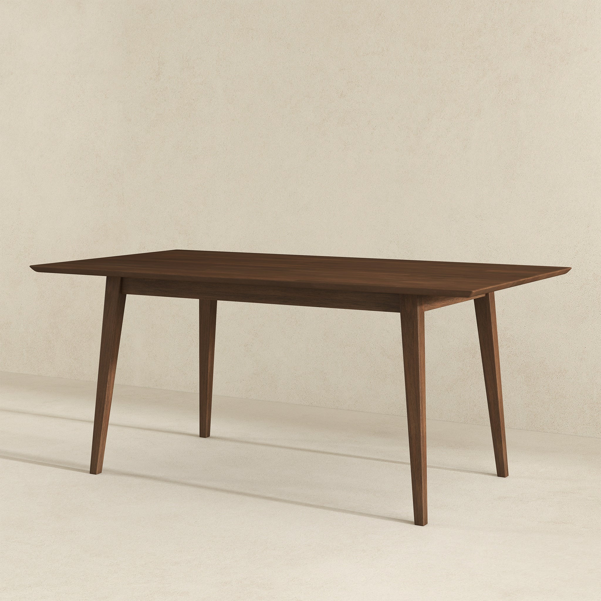 Ashcroft - Levi Modern Style Solid Wood Rectangular Walnut Top Dining Table 63"