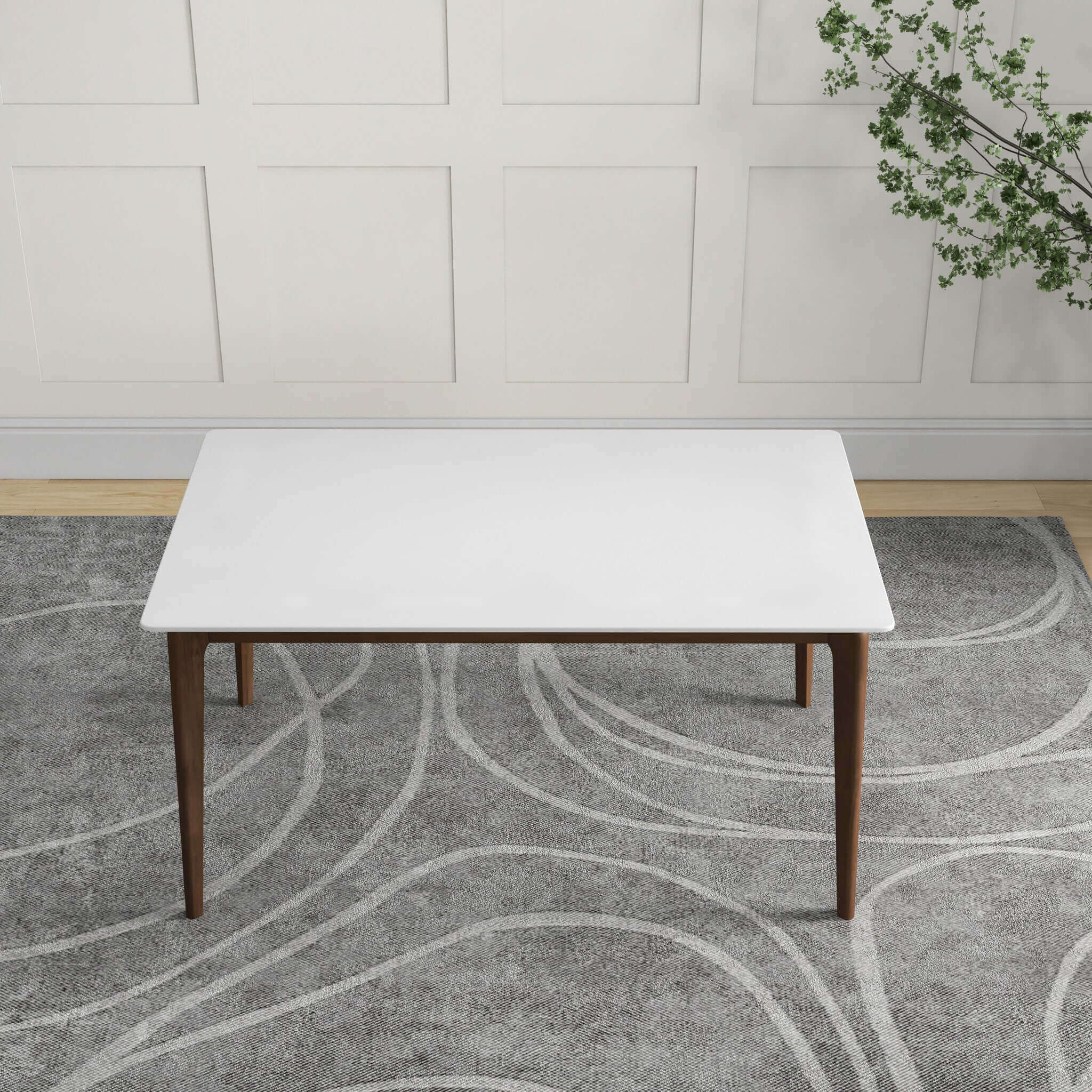Ashcroft - Lindsey Solid Wood White Top Dining Table