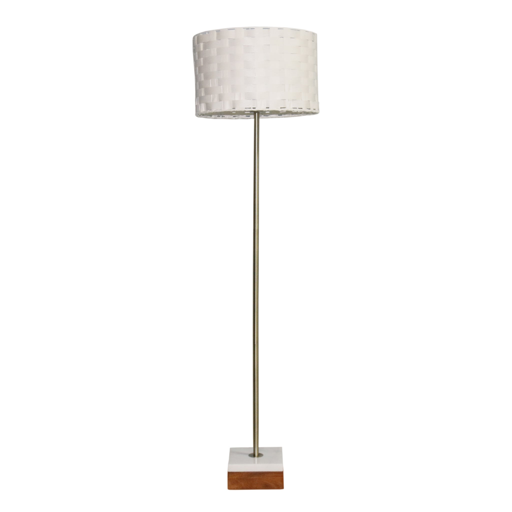 Ashcroft - Viora Marble Base Floor Lamp - Dark Brown and White