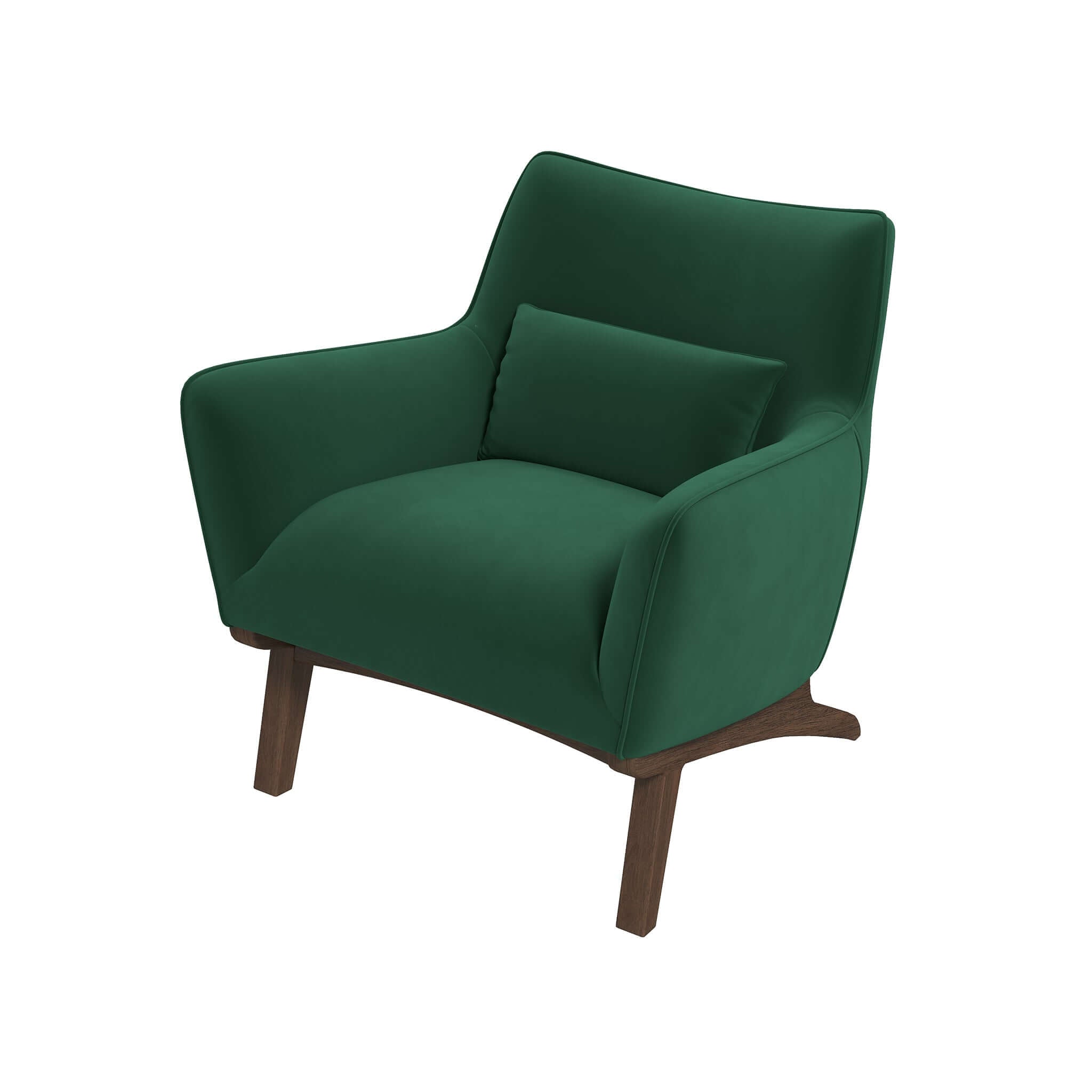 Ashcroft - Brayden Mid-Century Modern Velvet Armchair