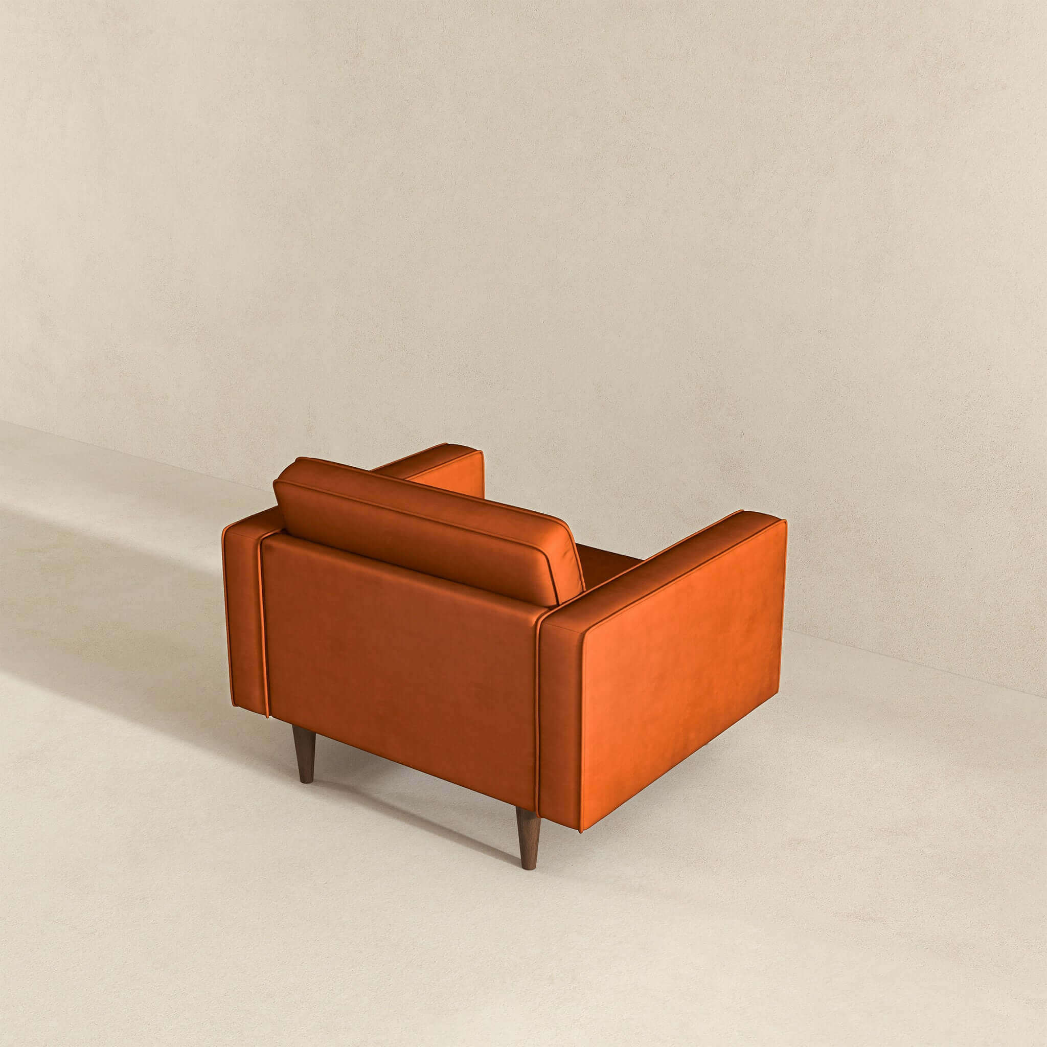 Ashcroft - Casey Velvet Lounge Chair in Burnt Orange