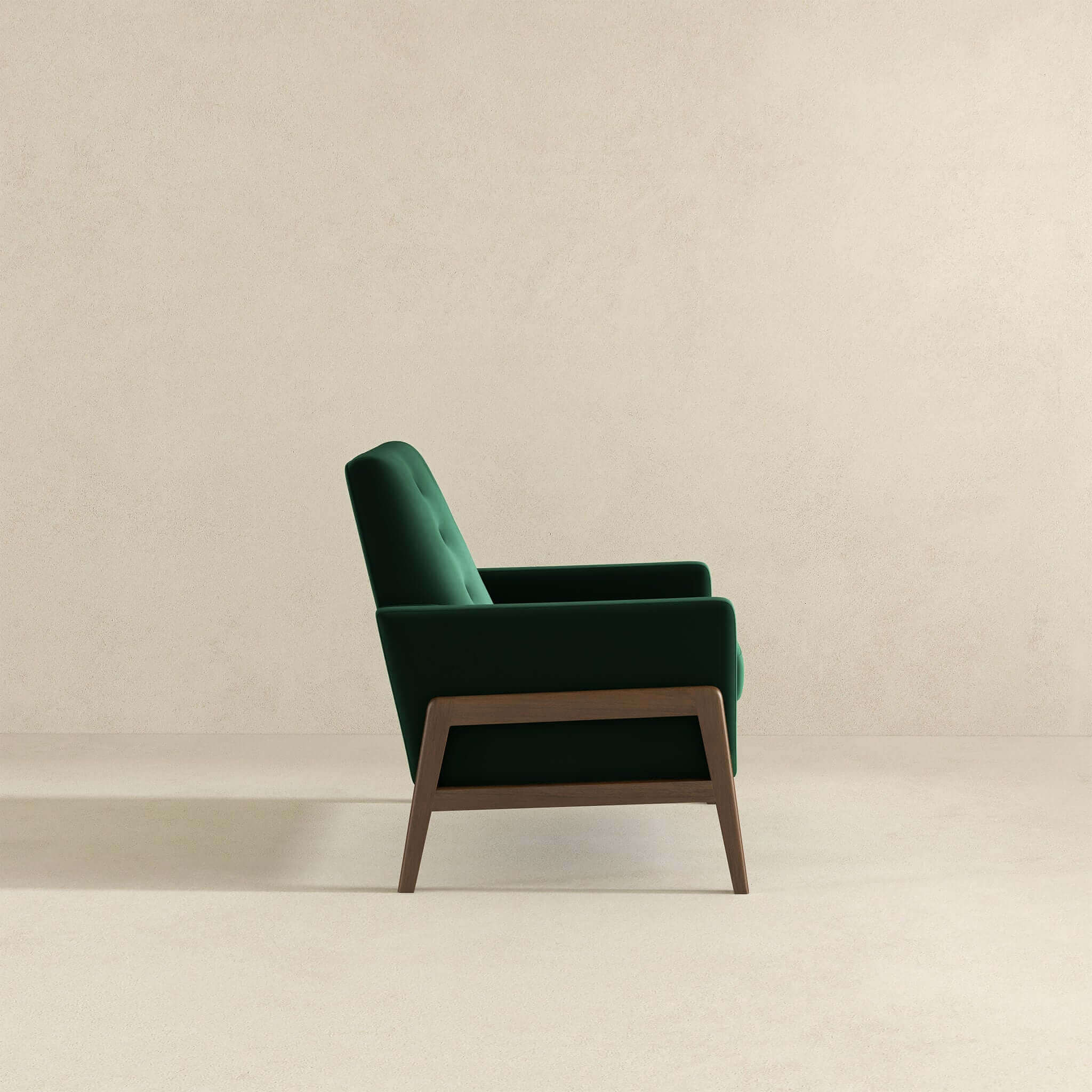 Ashcroft - Cole Solid Wood Velvet Lounge Chair
