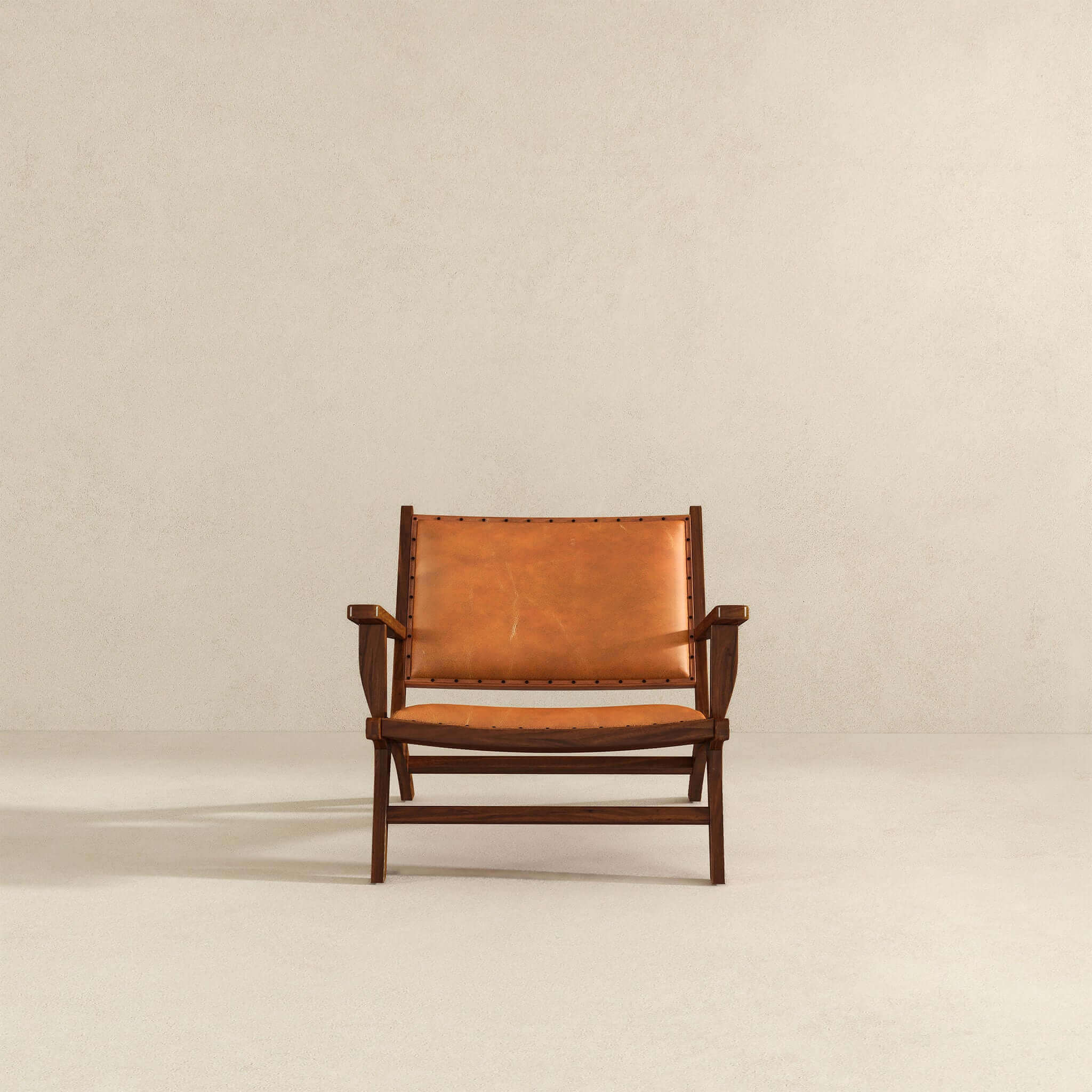 Ashcroft - Daniel Leather Arm Chair in Tan