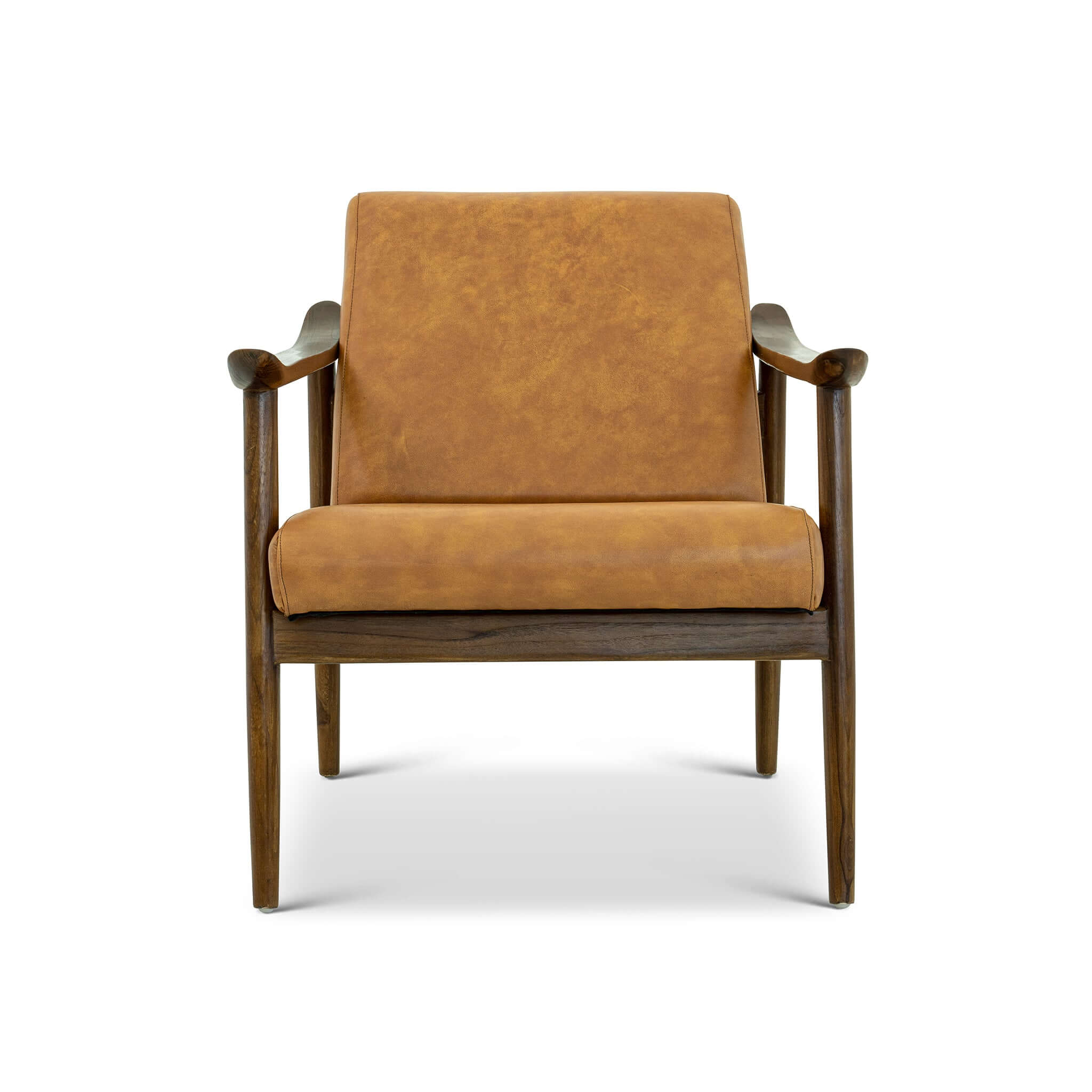 Ashcroft - Brandon Leather Lounge Chair in Antique Tan