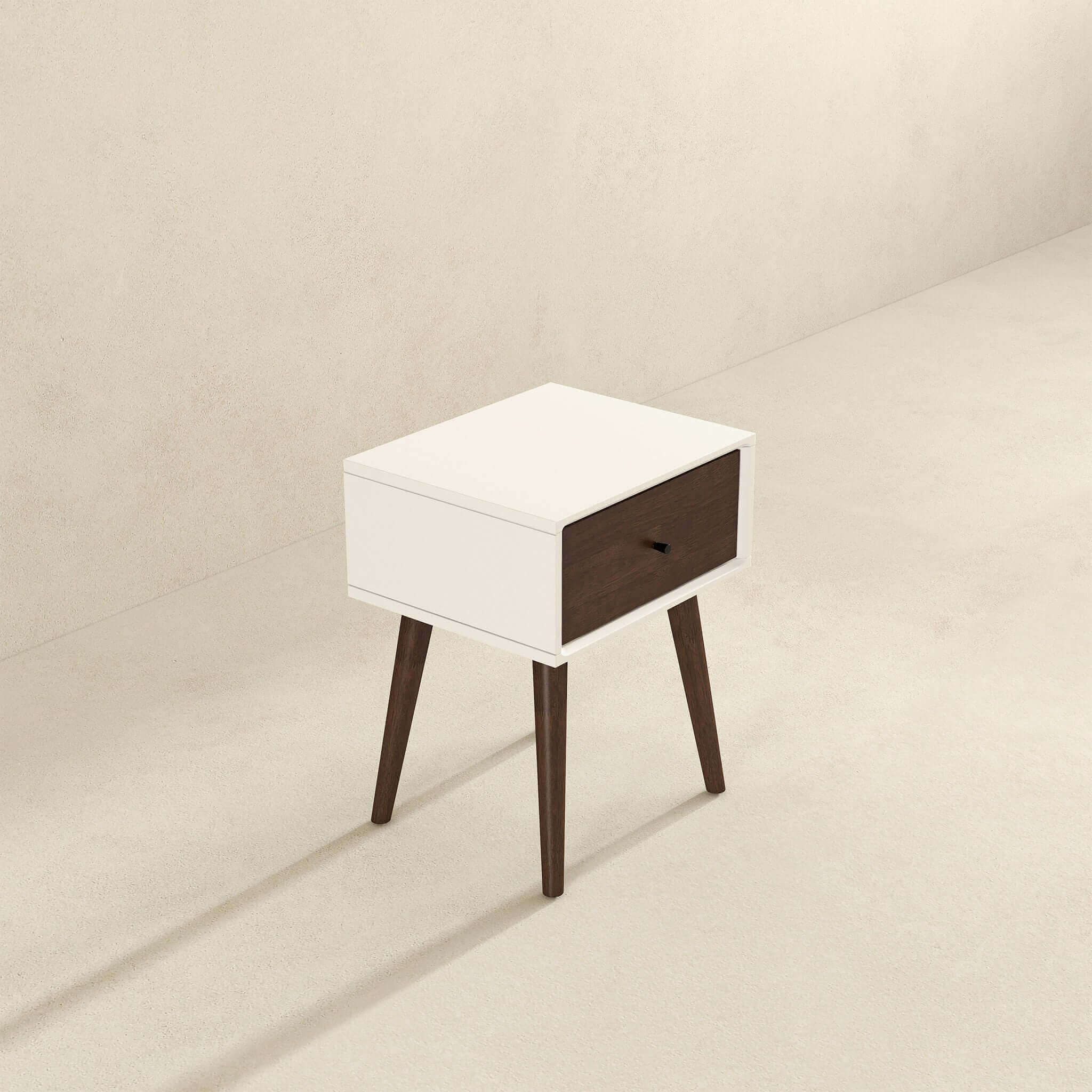 Ashcroft – Avery Solid Wood Nightstand with 1 Drawer - White