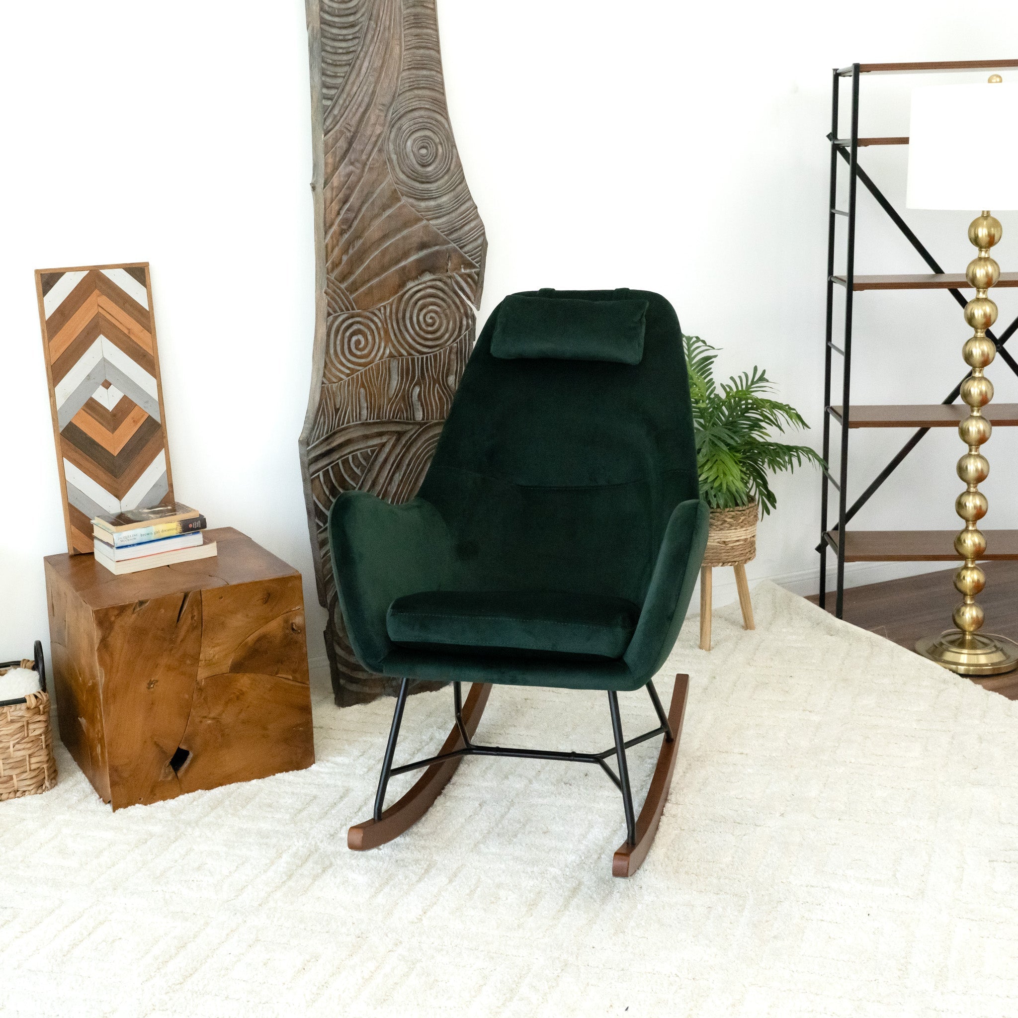 Ashcroft - Chelsea Velvet Rocking Chair