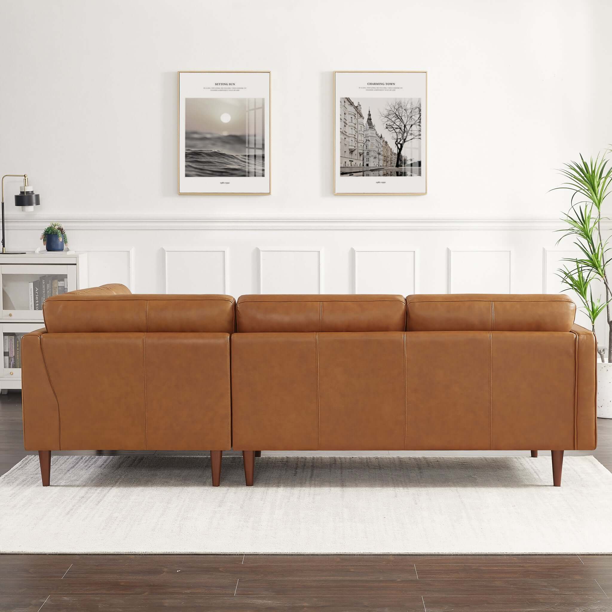 Ashcroft - Lucco Genuine Leather Sectional