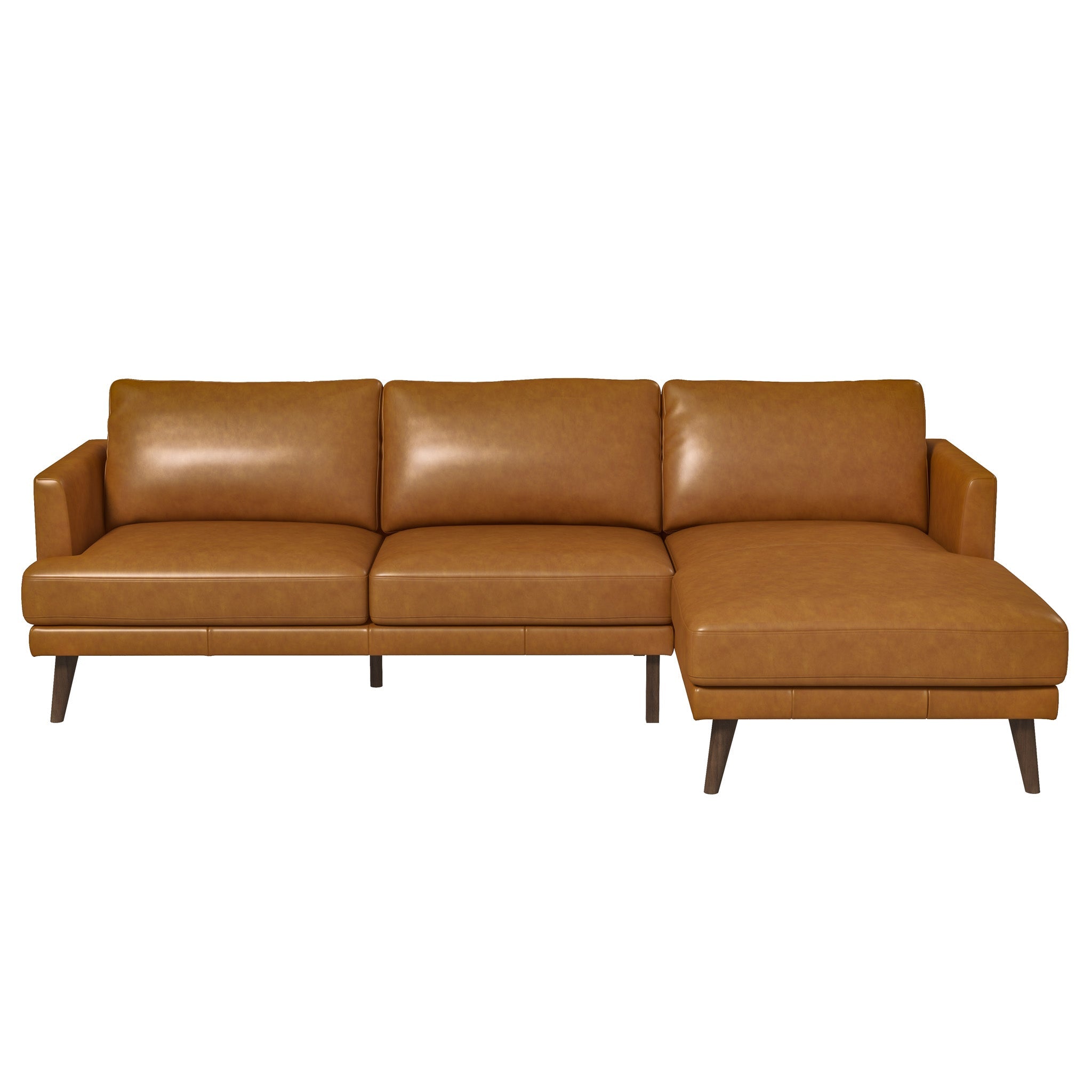 Ashcroft - Lore L-Shaped Genuine Leather Sectional