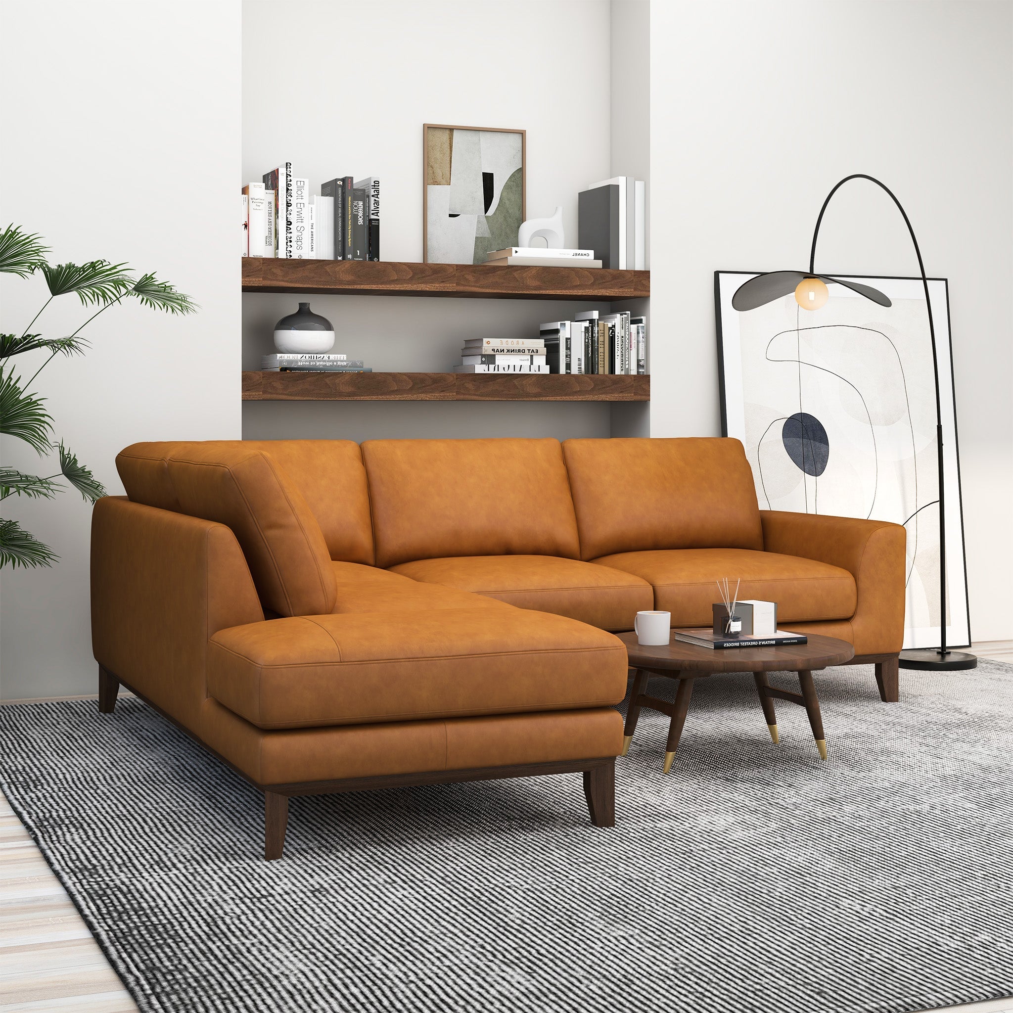 Ashcroft - London Leather Sectional Sofa