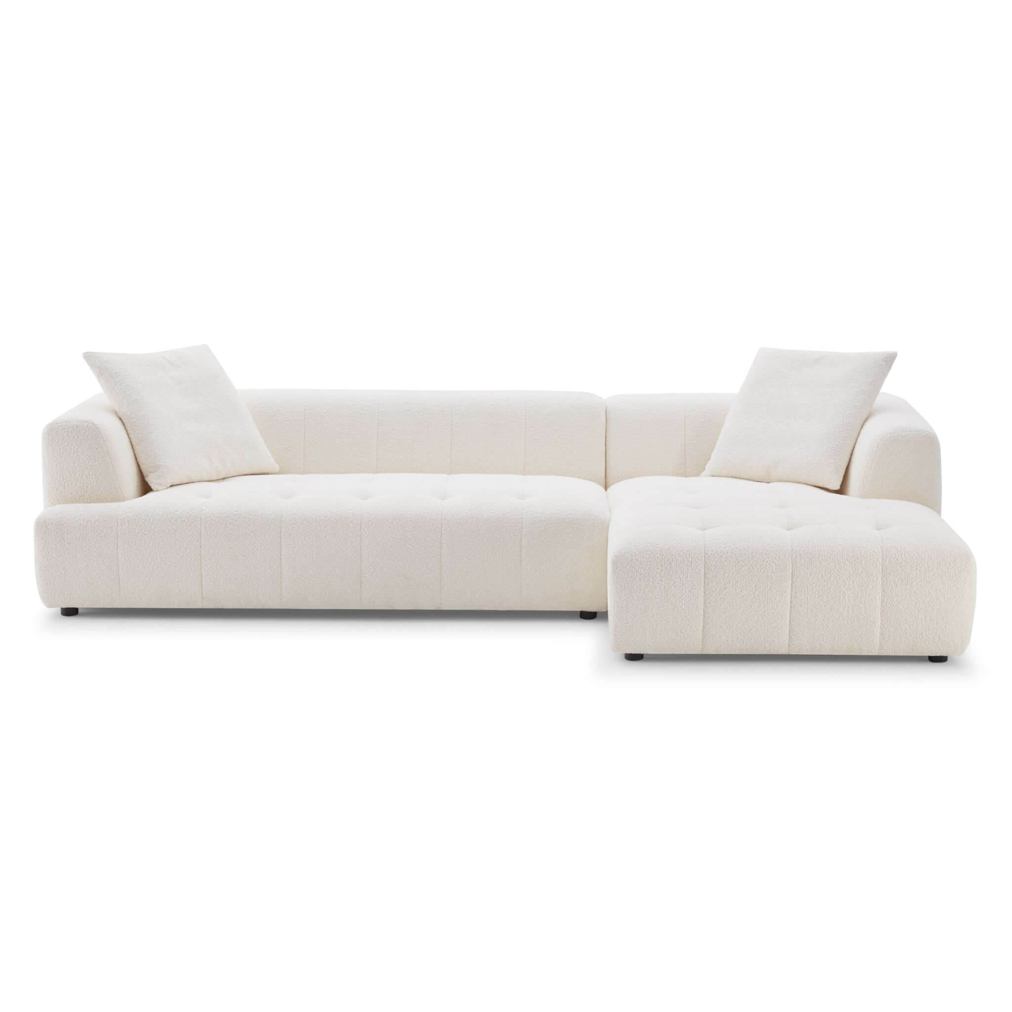 Ashcroft - Kaynes Right Boucle Sectional Sofa