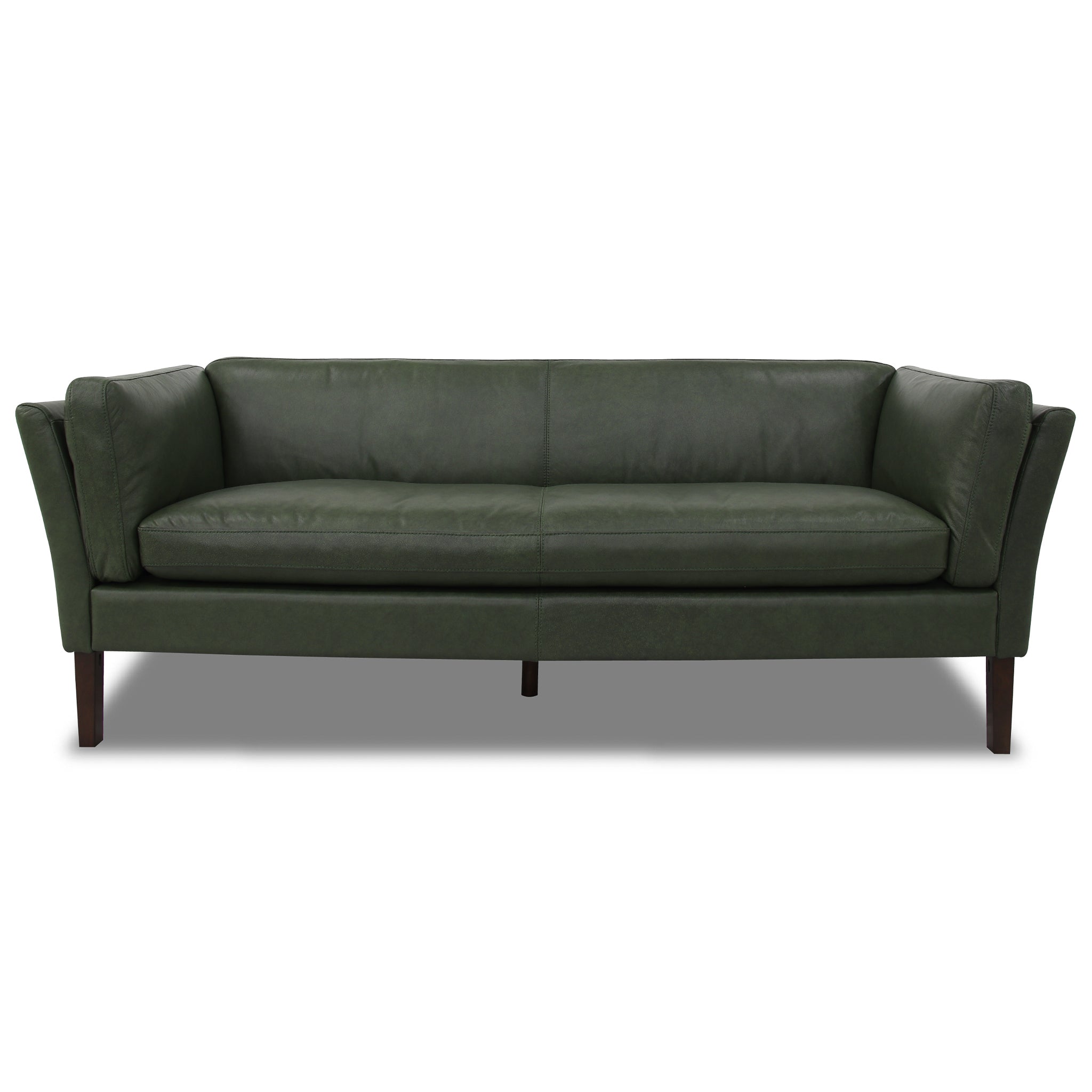 Ashcroft - York Green Leather Sofa