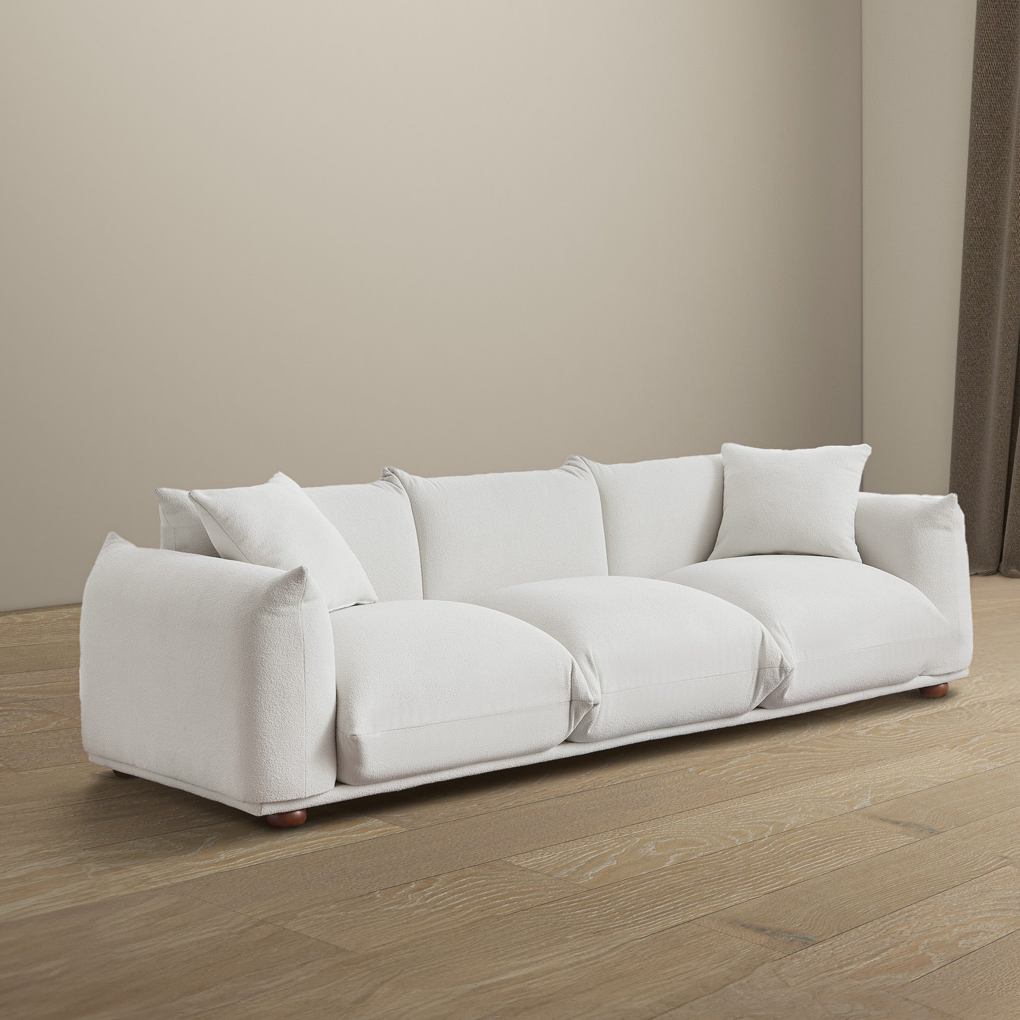 Ashcroft - Kely 100" Boucle Upholstered Sofa