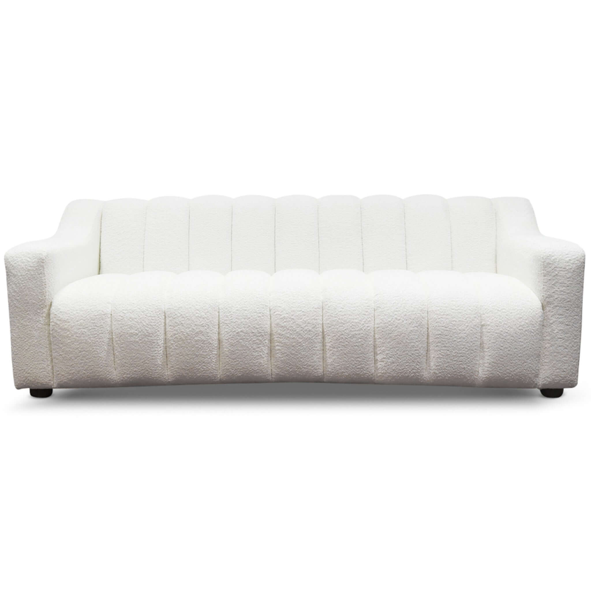 Ashcroft - Marcus Luxury Tight Back Boucle Couch in Cream