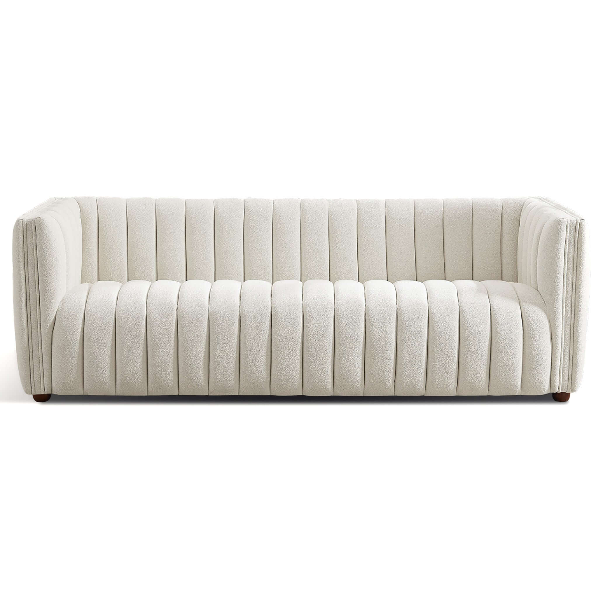 Ashcroft - April Mid-Century Modern Luxury Tight Back Boucle Couch