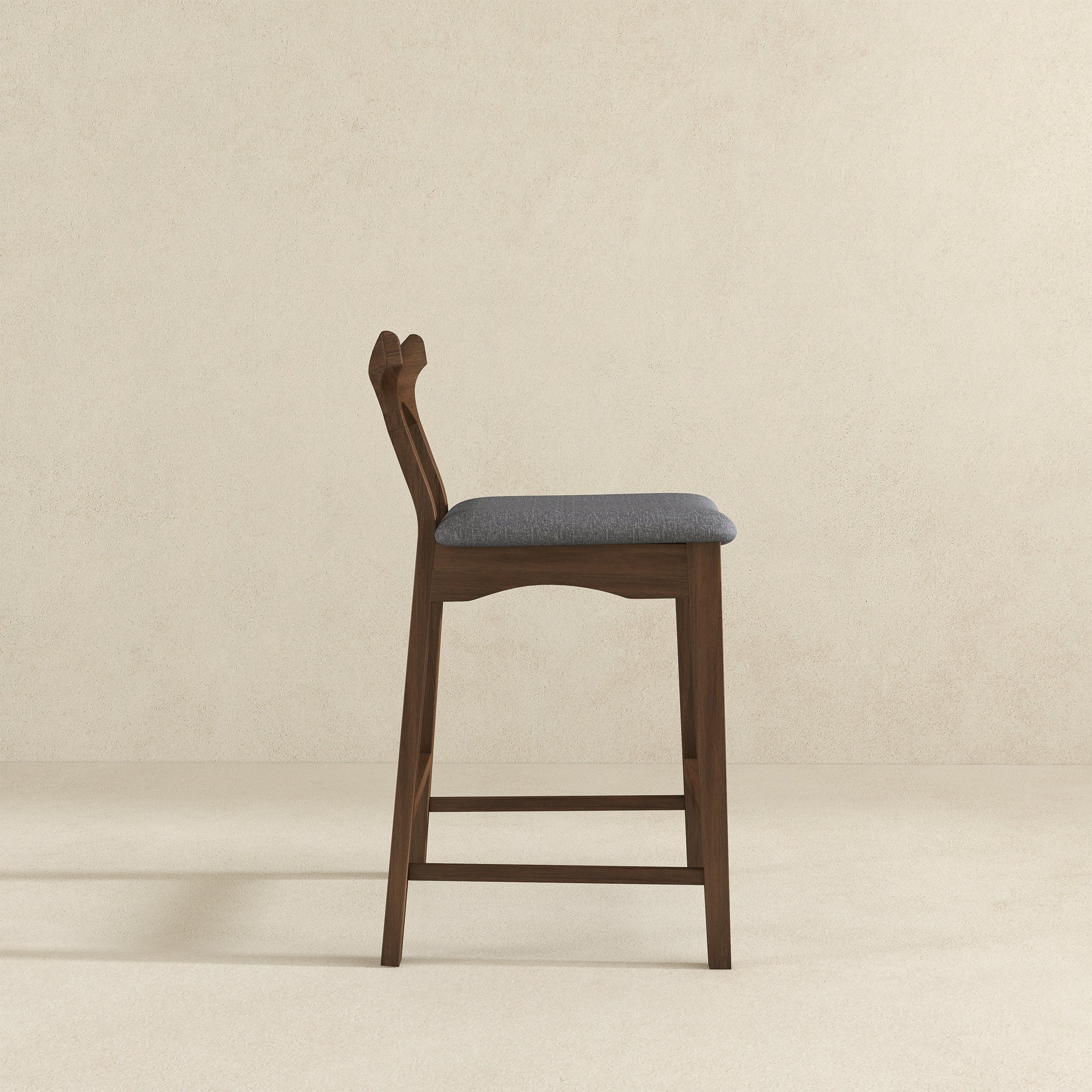 Ashcroft - Hester Solid Wood Upholstered Square Bar Chair (Set Of 2)