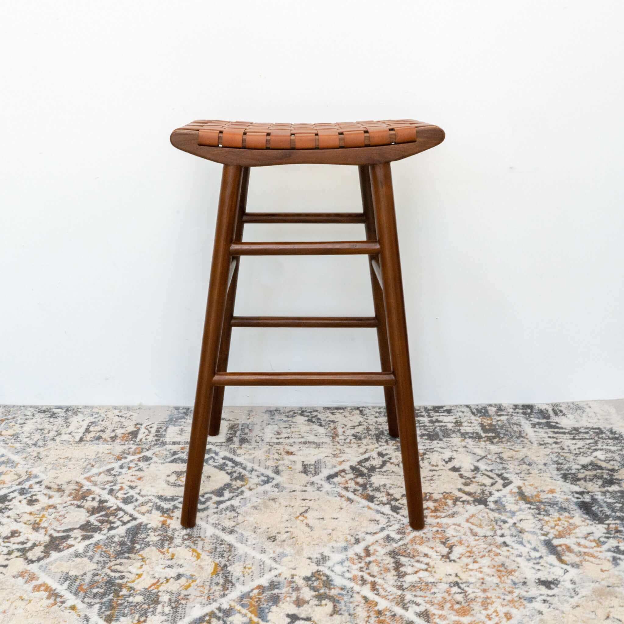 Ashcroft - Maya 30" Genuine Leather Stool in Tan