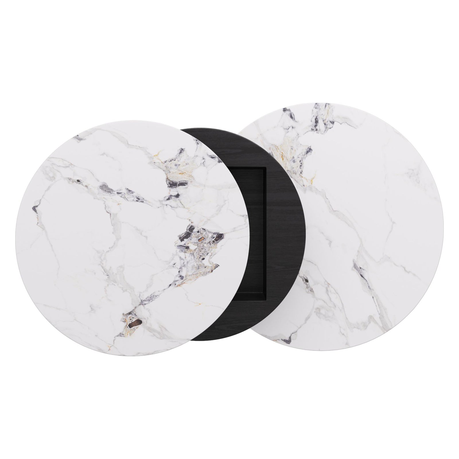 Crenus - Delizia 35.43"-27.56" Lift-Top Marble Coffee Table