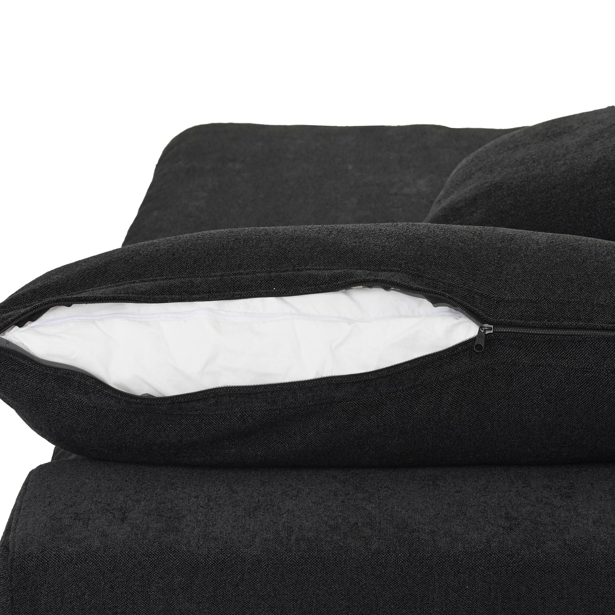 Crenus - Cloud 120.45" Sectional Sofa-L Shaped with Ottoman Removable Sofa Cover