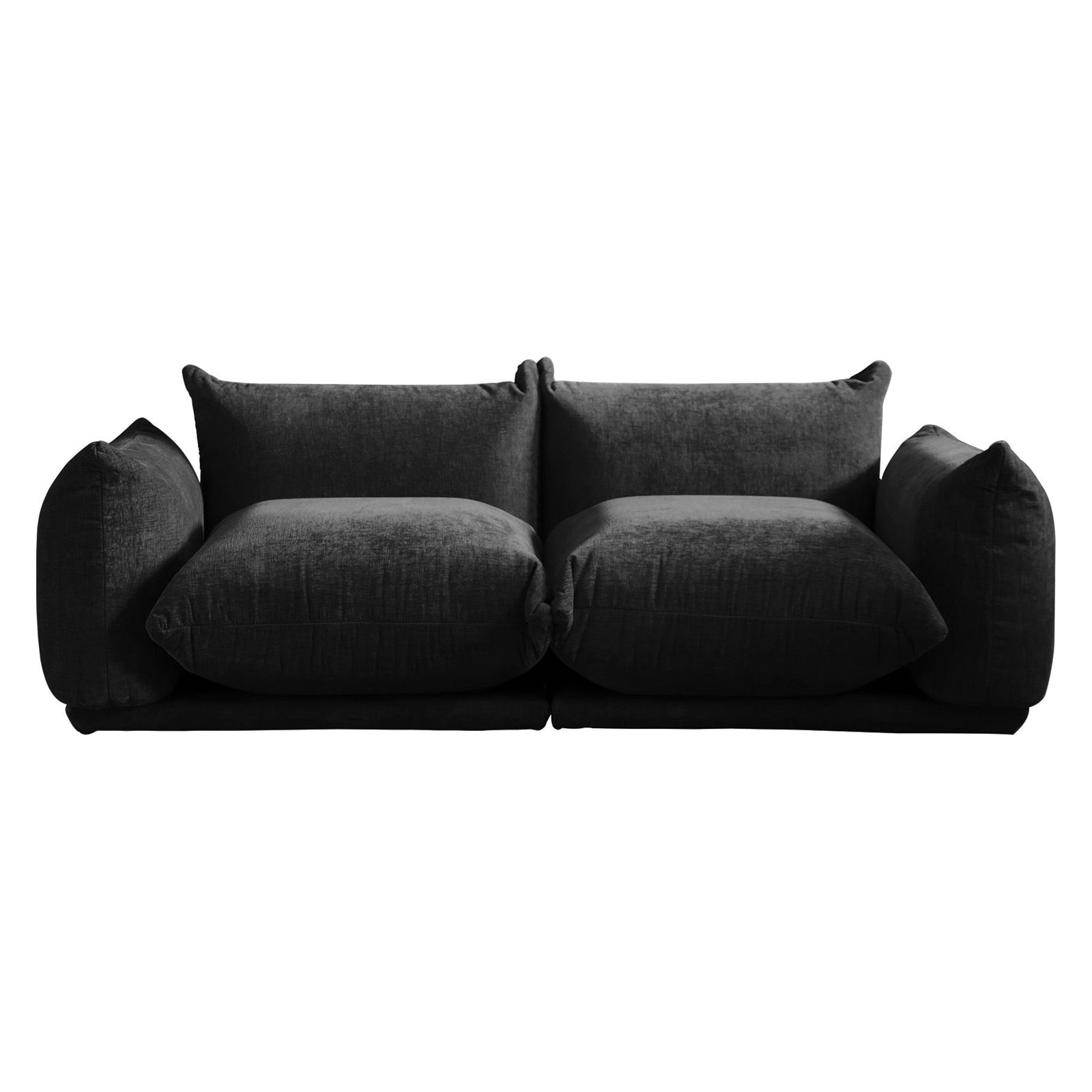 Crenus - Sereno 77.16" Loveseat Chenille Sectional Floor Sofa