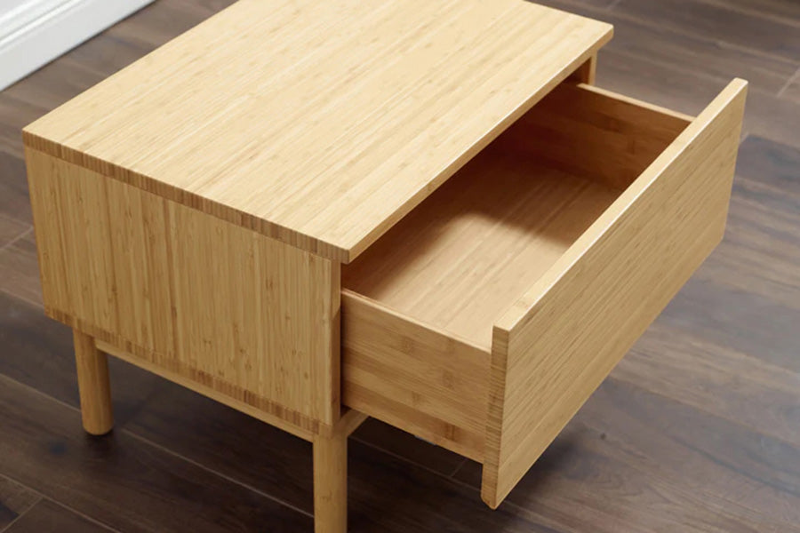 Greenington - Monterey 1 Drawer Nightstand in Wheat, Solid Moso Bamboo