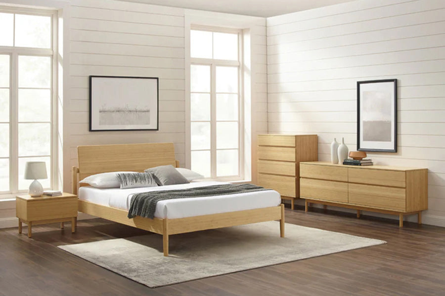 Greenington - Monterey 1 Drawer Nightstand in Wheat, Solid Moso Bamboo