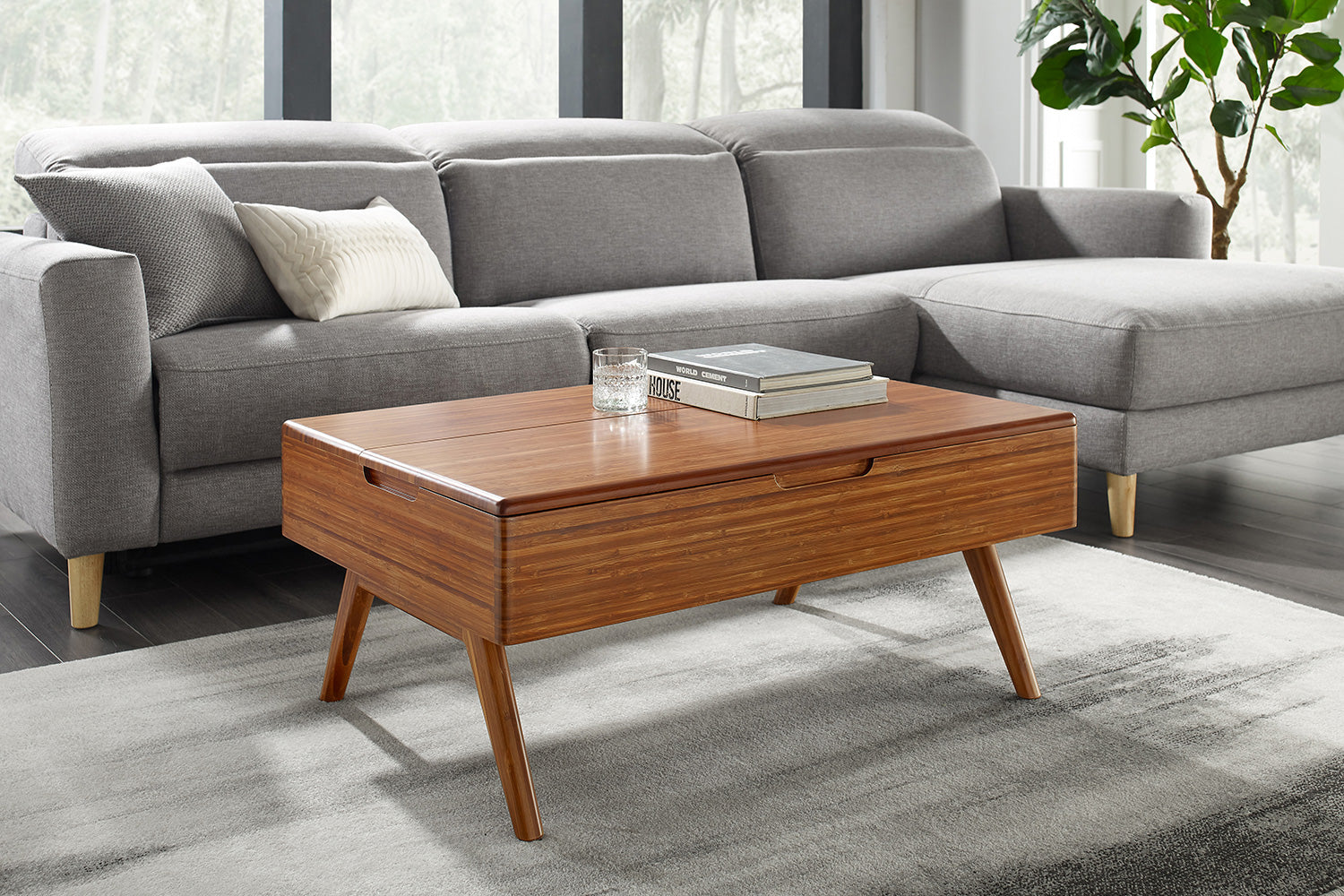 Greenington - Rhody Lift Top Coffee Table in Amber, Bamboo