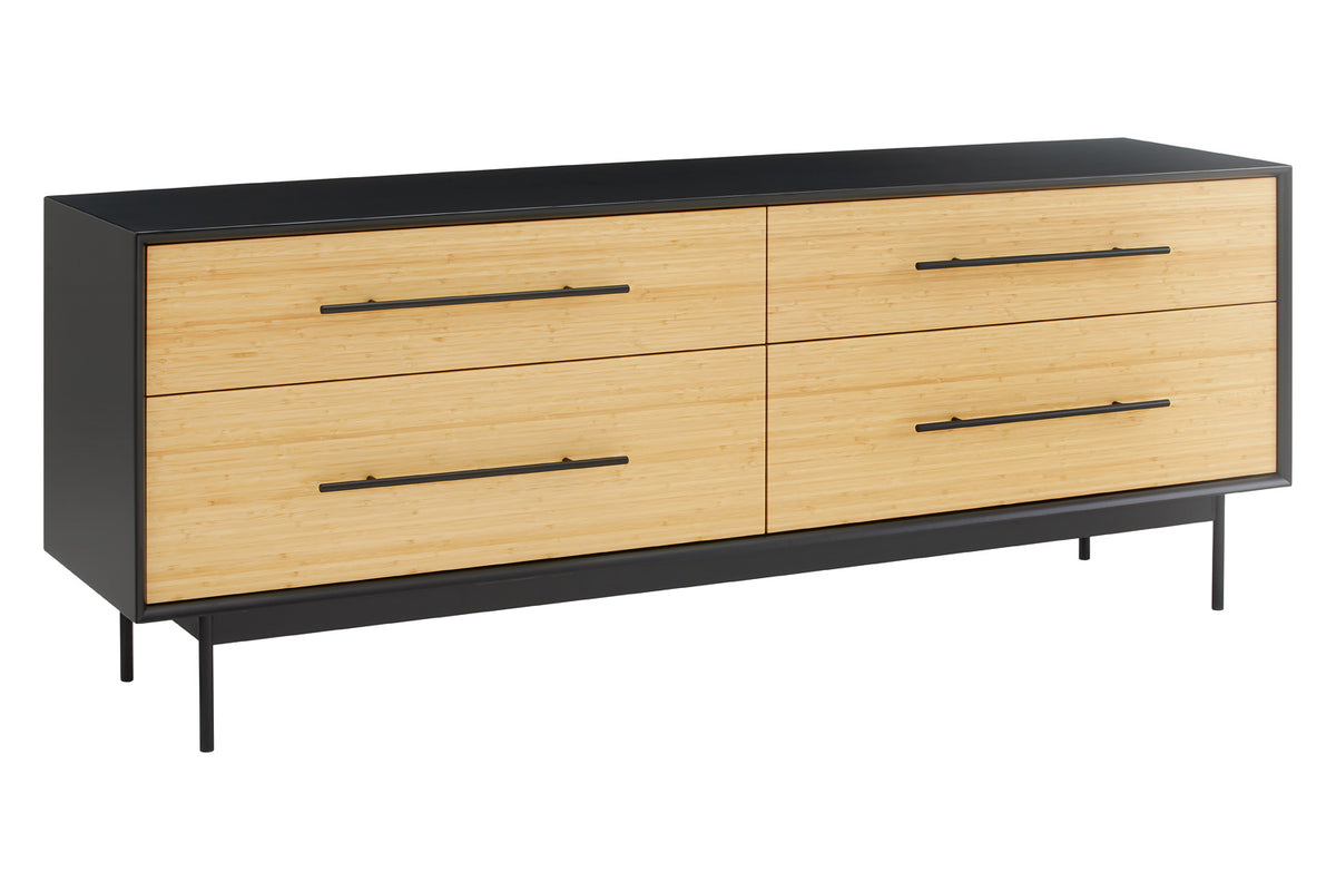 Greenington - Santa Cruz 4 Drawer Double Dresser in Wheat, Solid Moso Bamboo