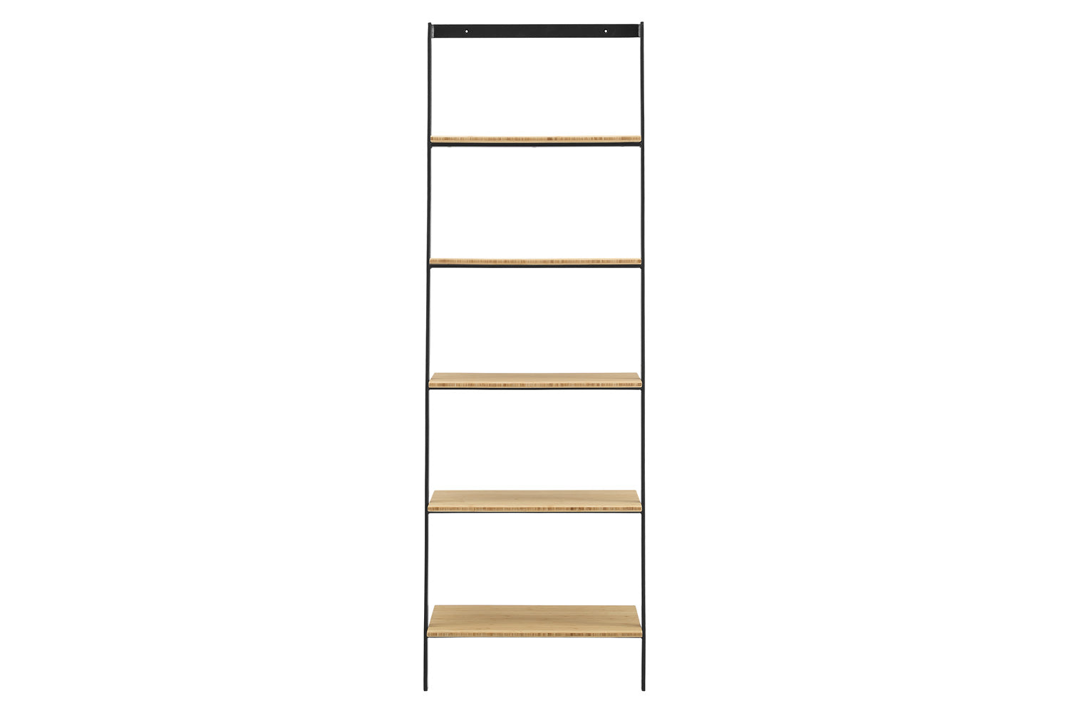 Greenington - Santa Cruz Leaning Shelf in Wheat, Solid Moso Bamboo/Metal
