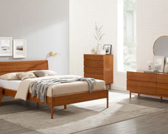 Greenington - Ventura 4 Drawer High Chest in Amber, Solid Moso Bamboo