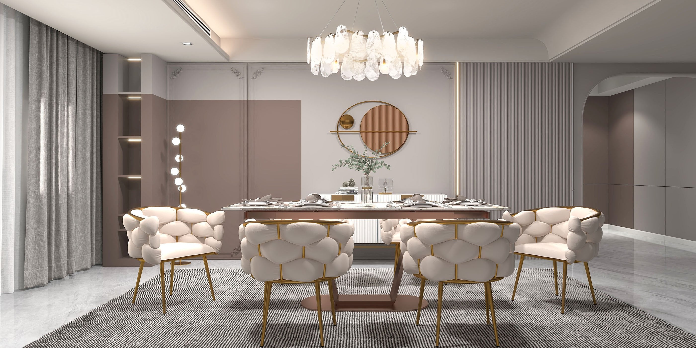 HMR - Cloude Modern Tiered Cloud Glass Chandelier with Adjustable Cables