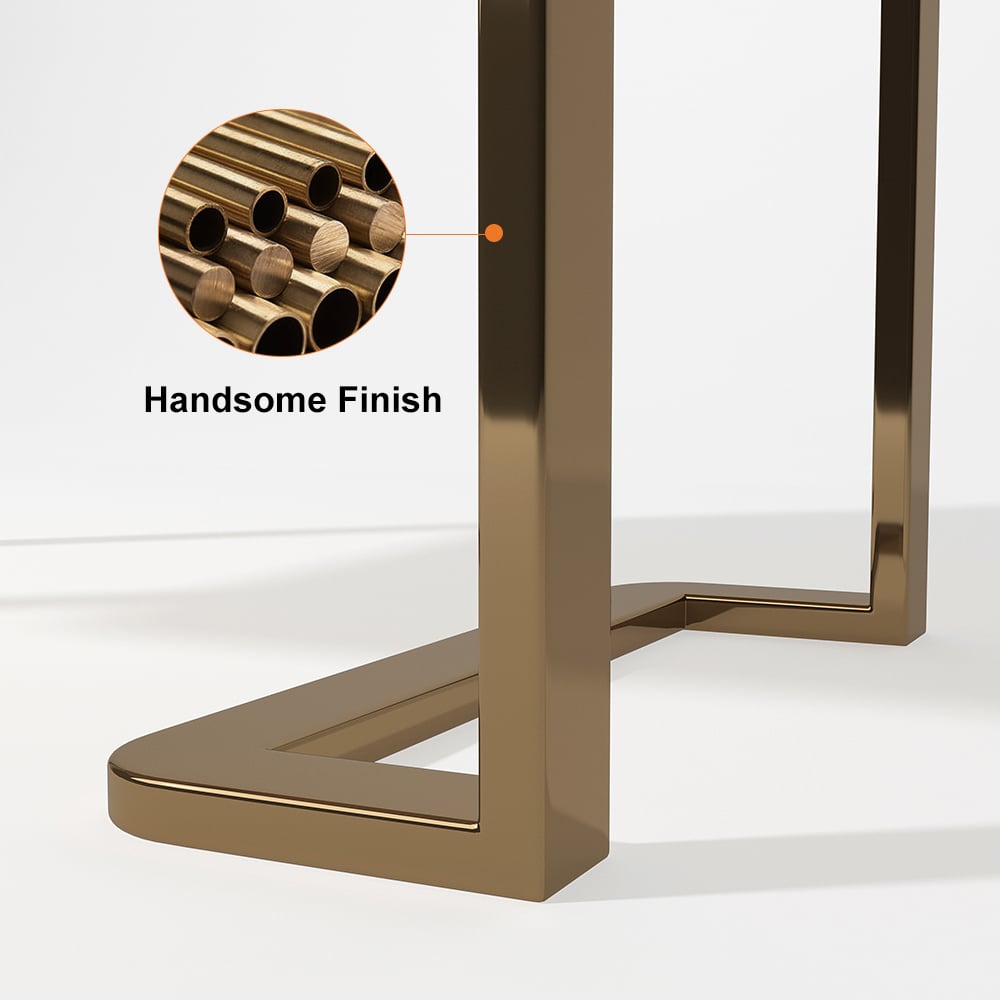 HMR - Modern Nightstand Drawer Bedroom Bedside Table with Sintered Stone Top