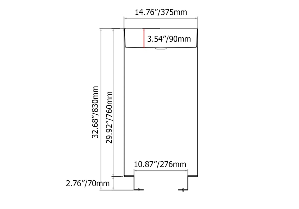 HMR - Modern Luxury Round Stainless Steel Sink Pedestal Sink Freestanding