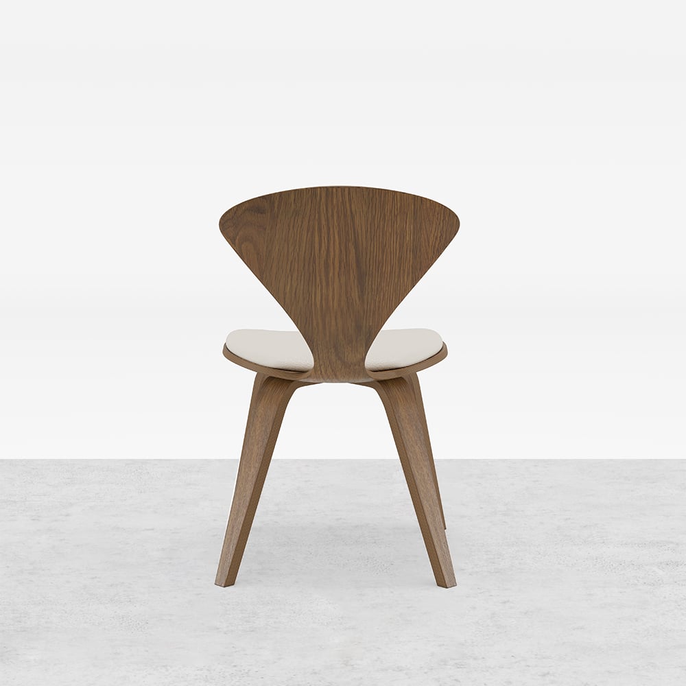HMR - MidCentury Modern Dining Chairs PU Leather Upholstery Walnut White