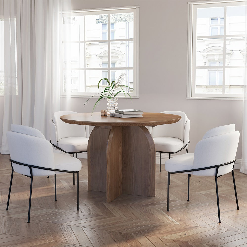 HMR - Modern Wood Round Dining Table