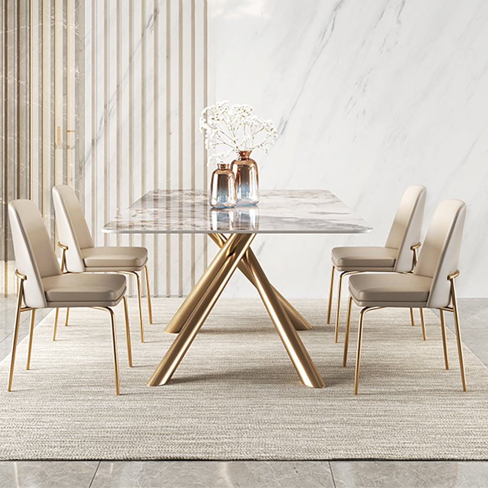 HMR - Modern Rectangle Sintered Stone Dining Table