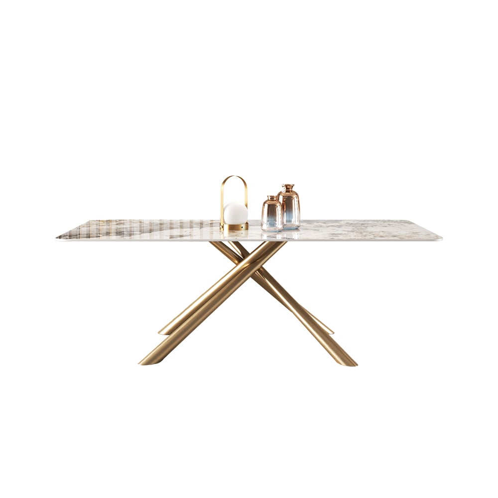 HMR - Modern Rectangle Sintered Stone Dining Table