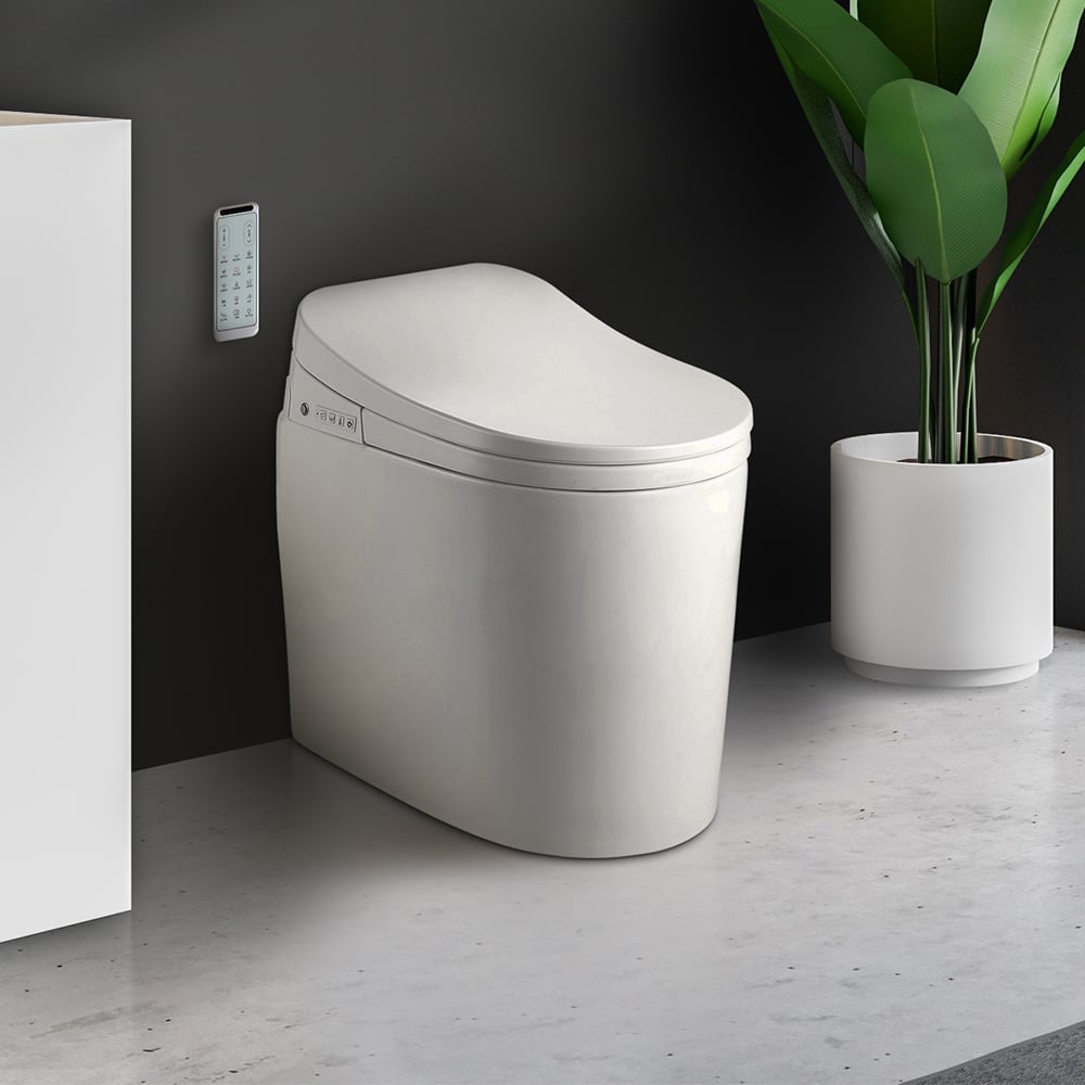 HMR - Compact Smart Bidet Toilet with Automatic Flushing 1.28 GPF